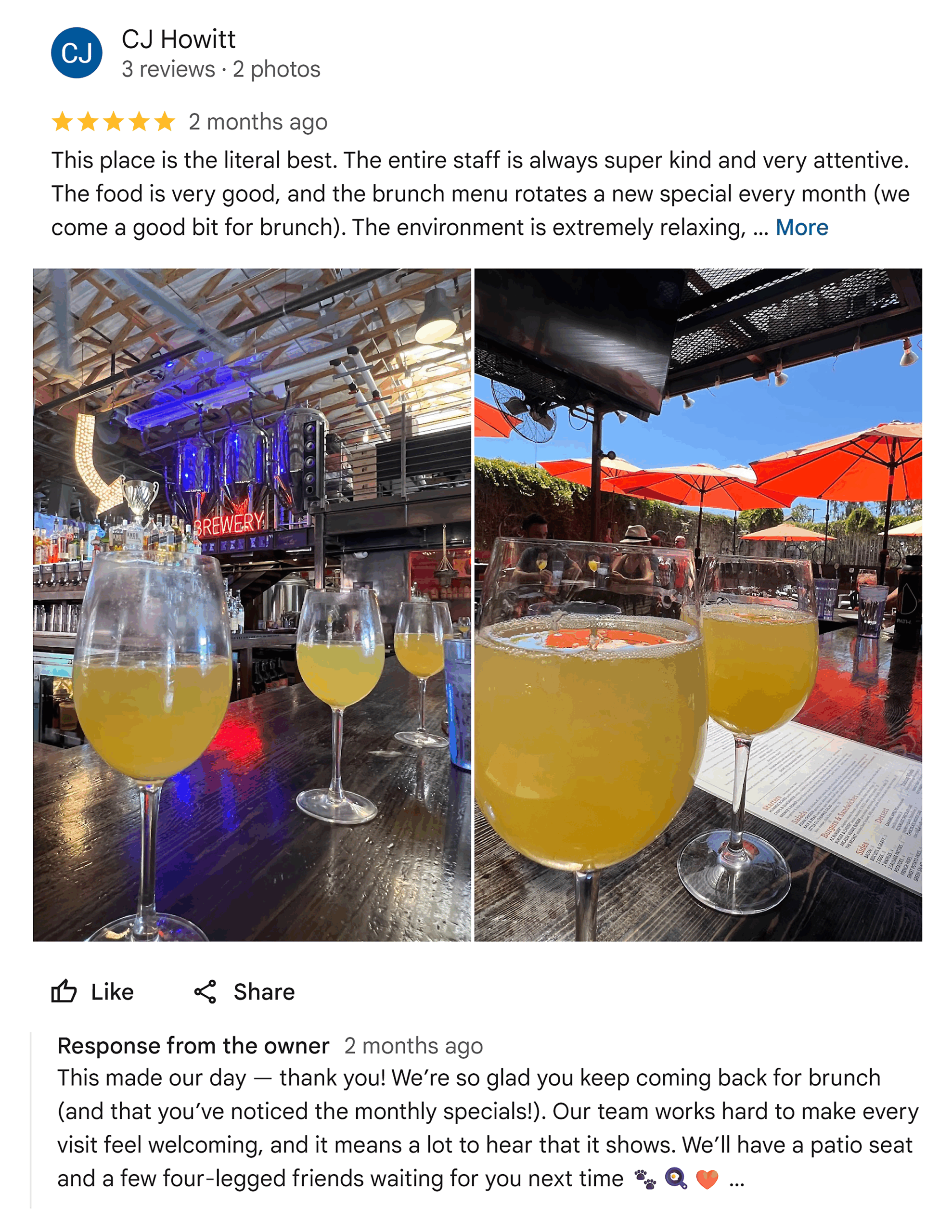 GBP – OHSO Brewery + Destillery – Positive review GBP – OHSO Brewery + Destillery – Positive review