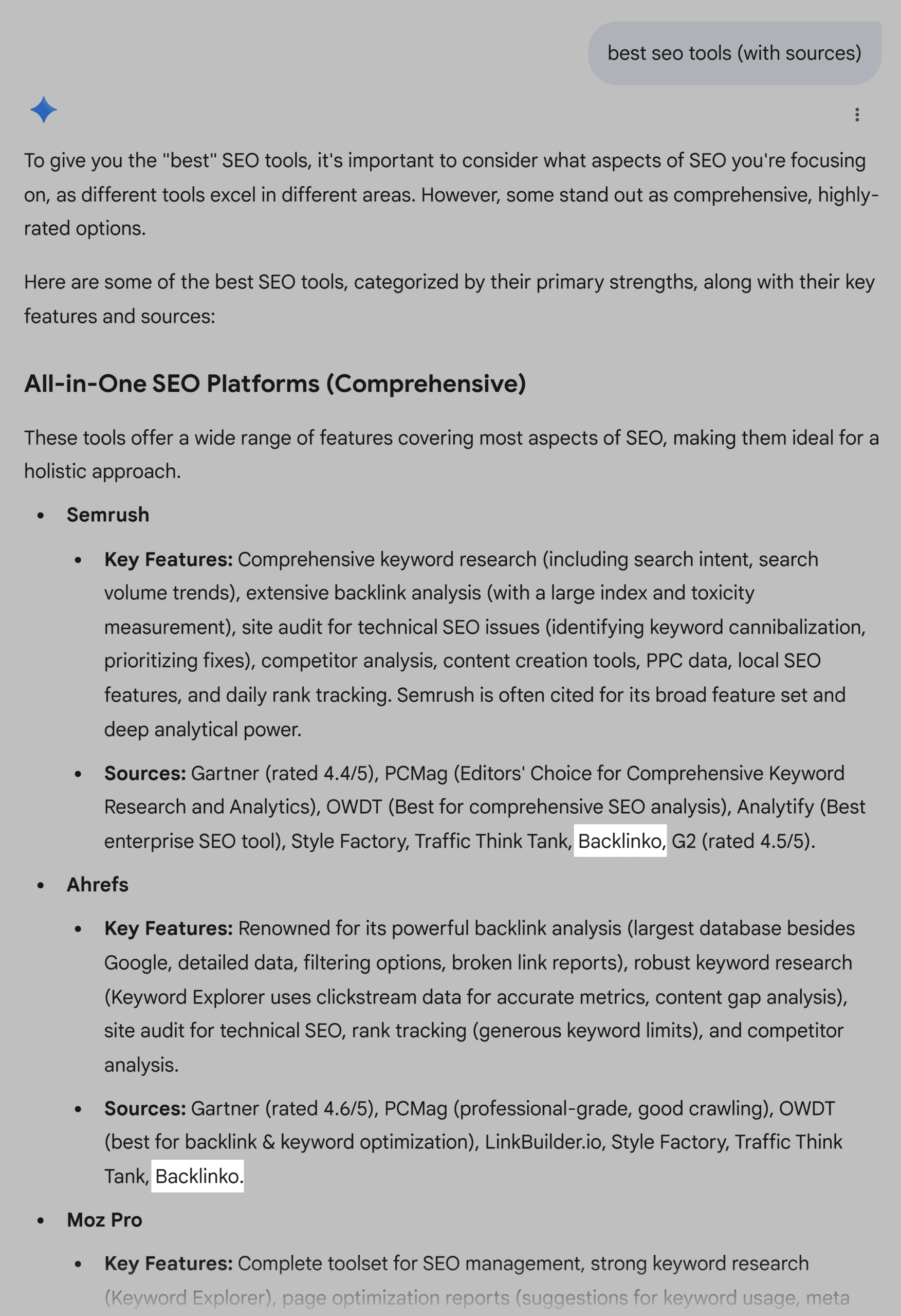 Gemini – Best SEO tools Gemini – Best SEO tools