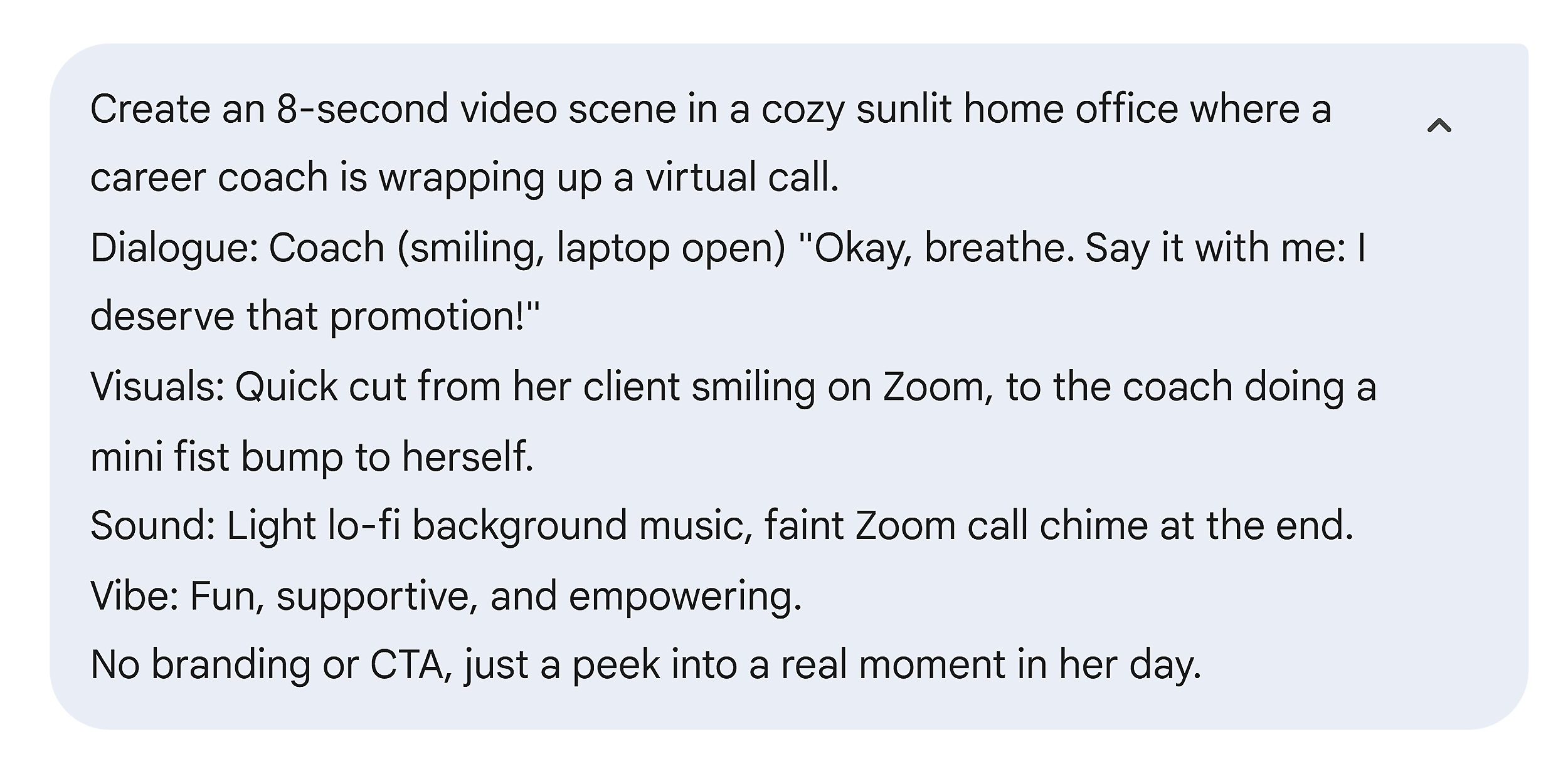 Gemini – Video prompt