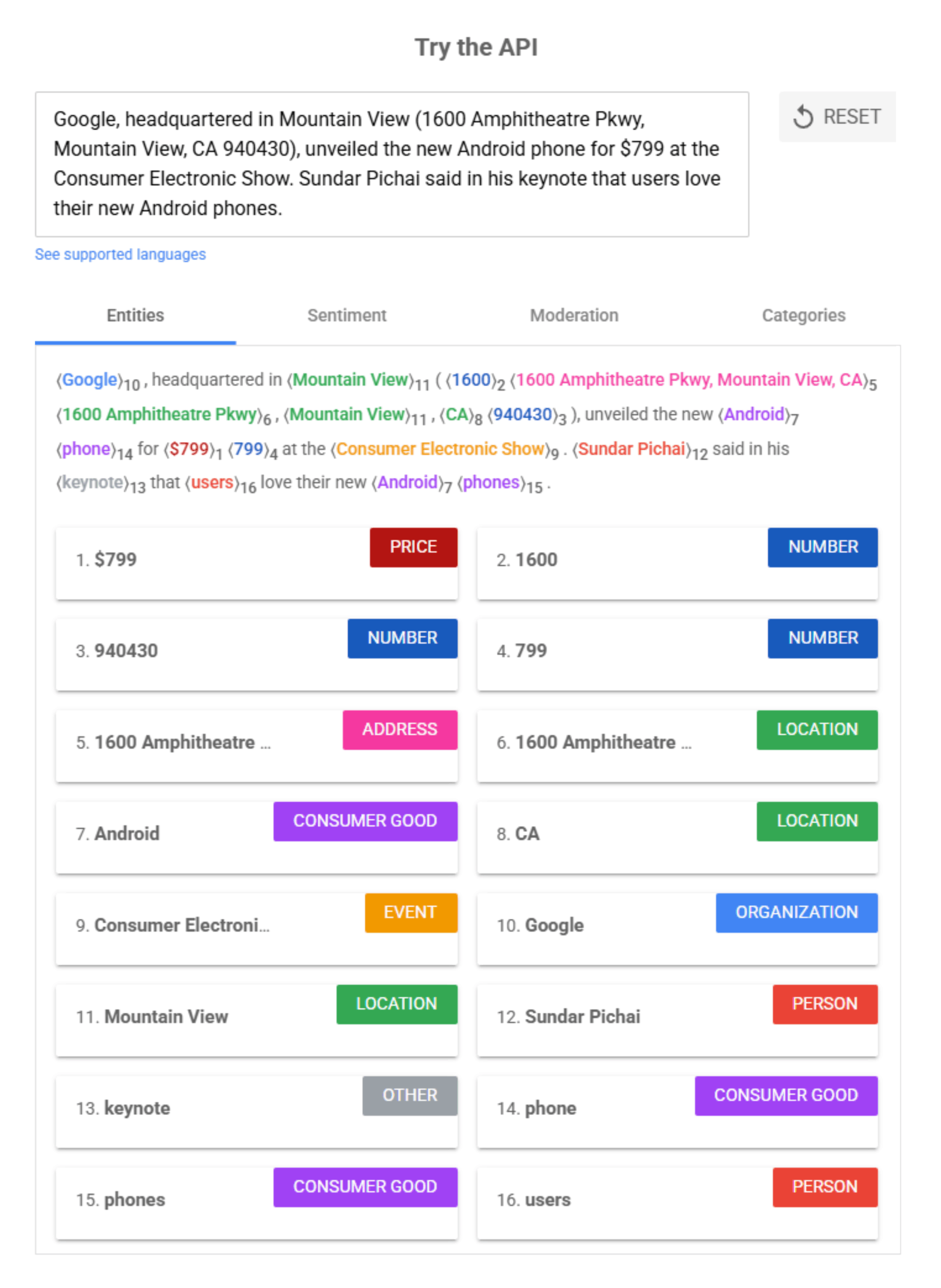 Google Cloud – Try the API Google Cloud – Try the API