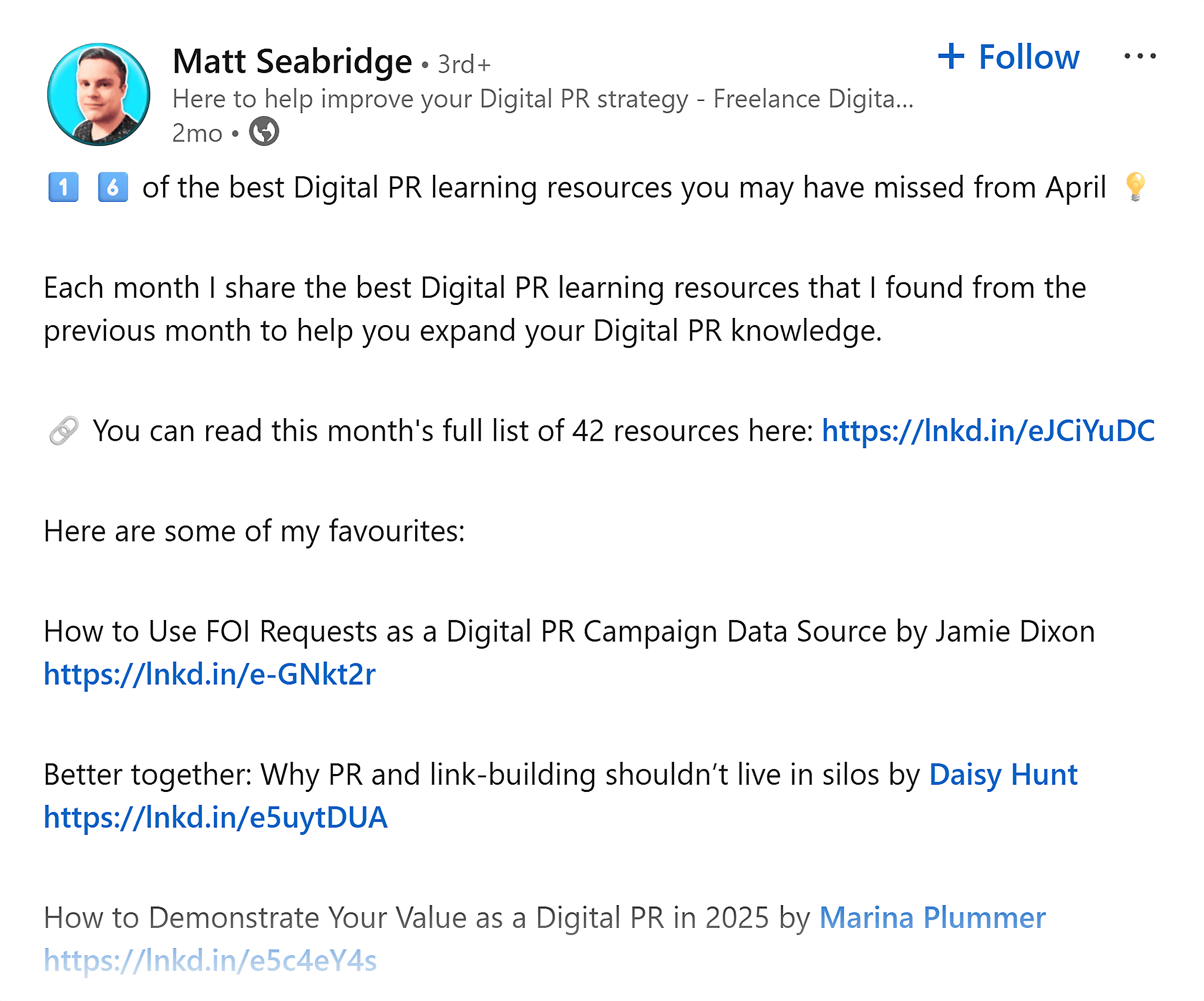 LinkedIn – Roundup from the digital marketing niche LinkedIn – Roundup from the digital marketing niche