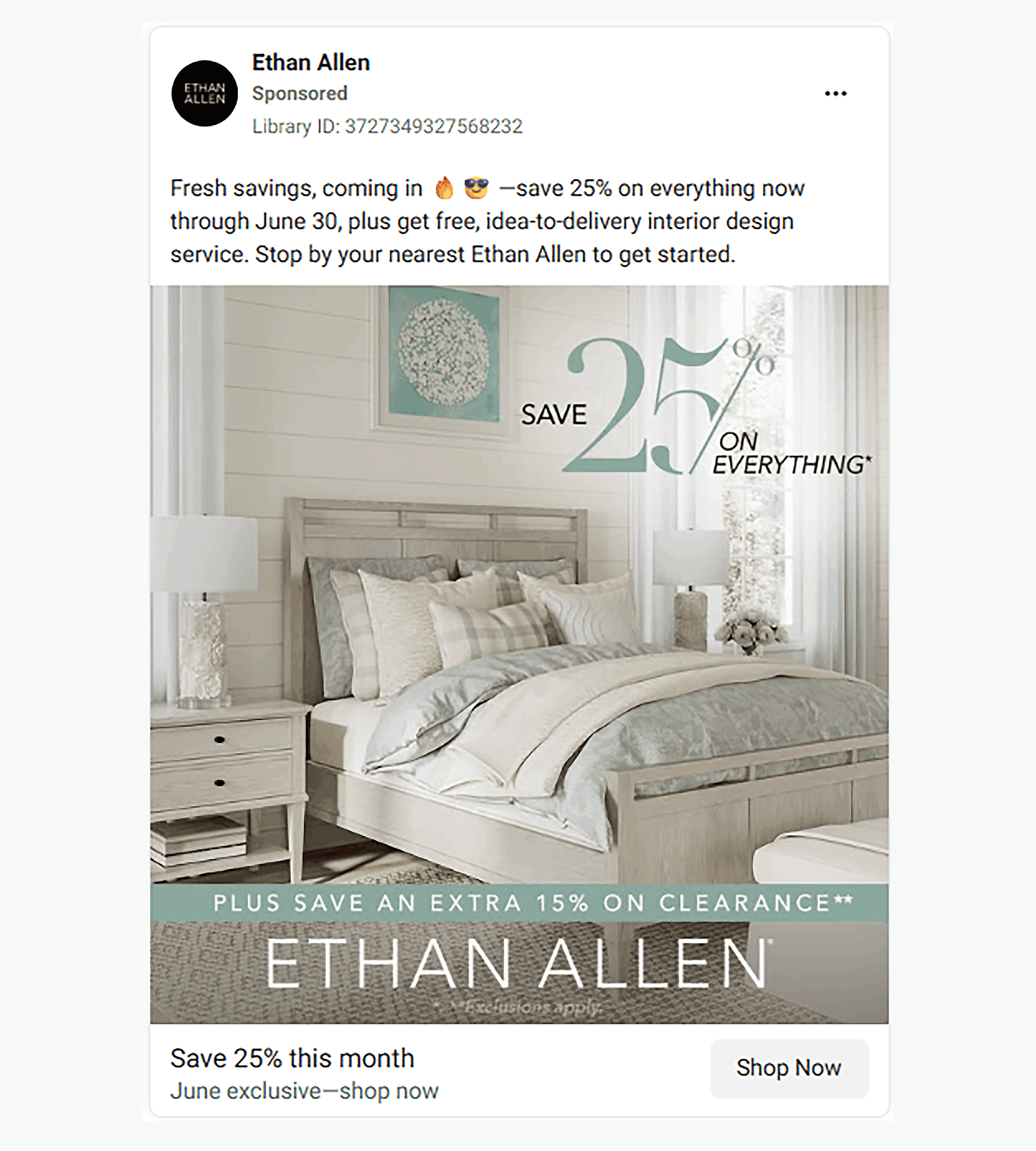 Loft chairs – Competitor's ad