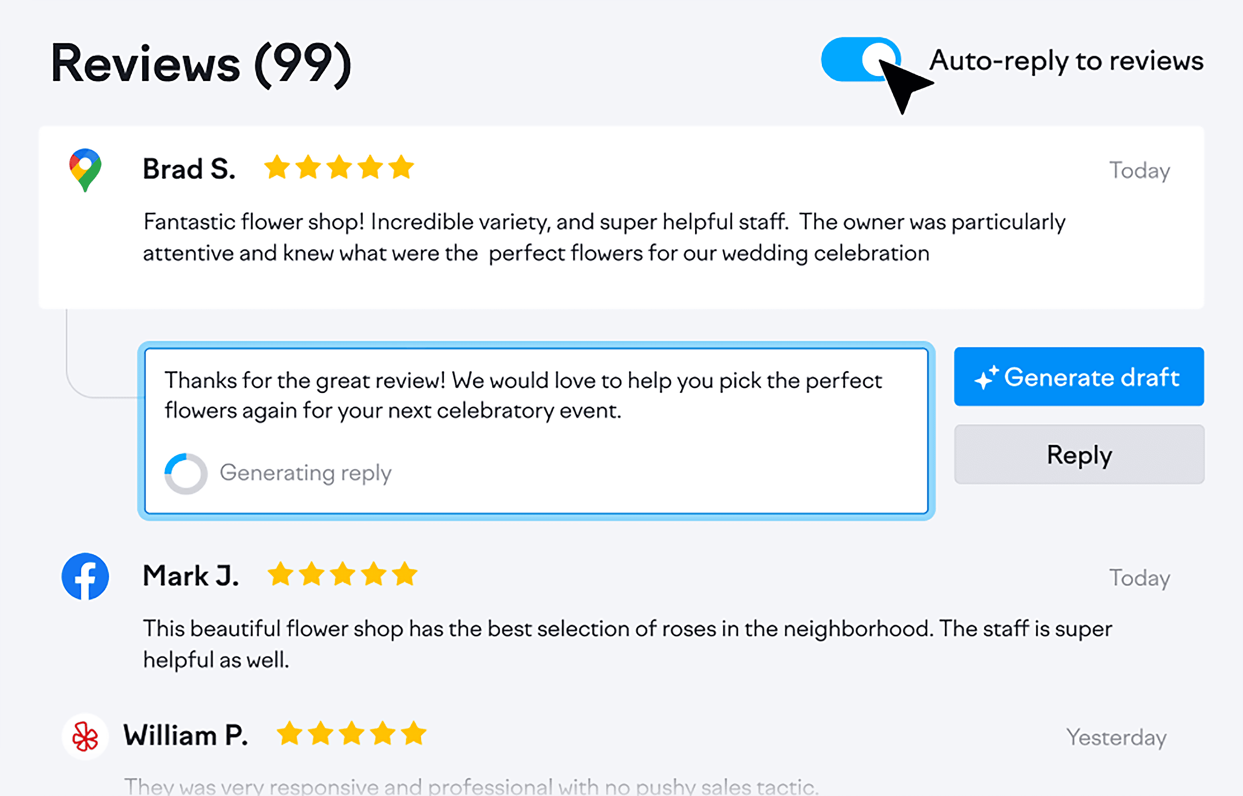 Reviews tool