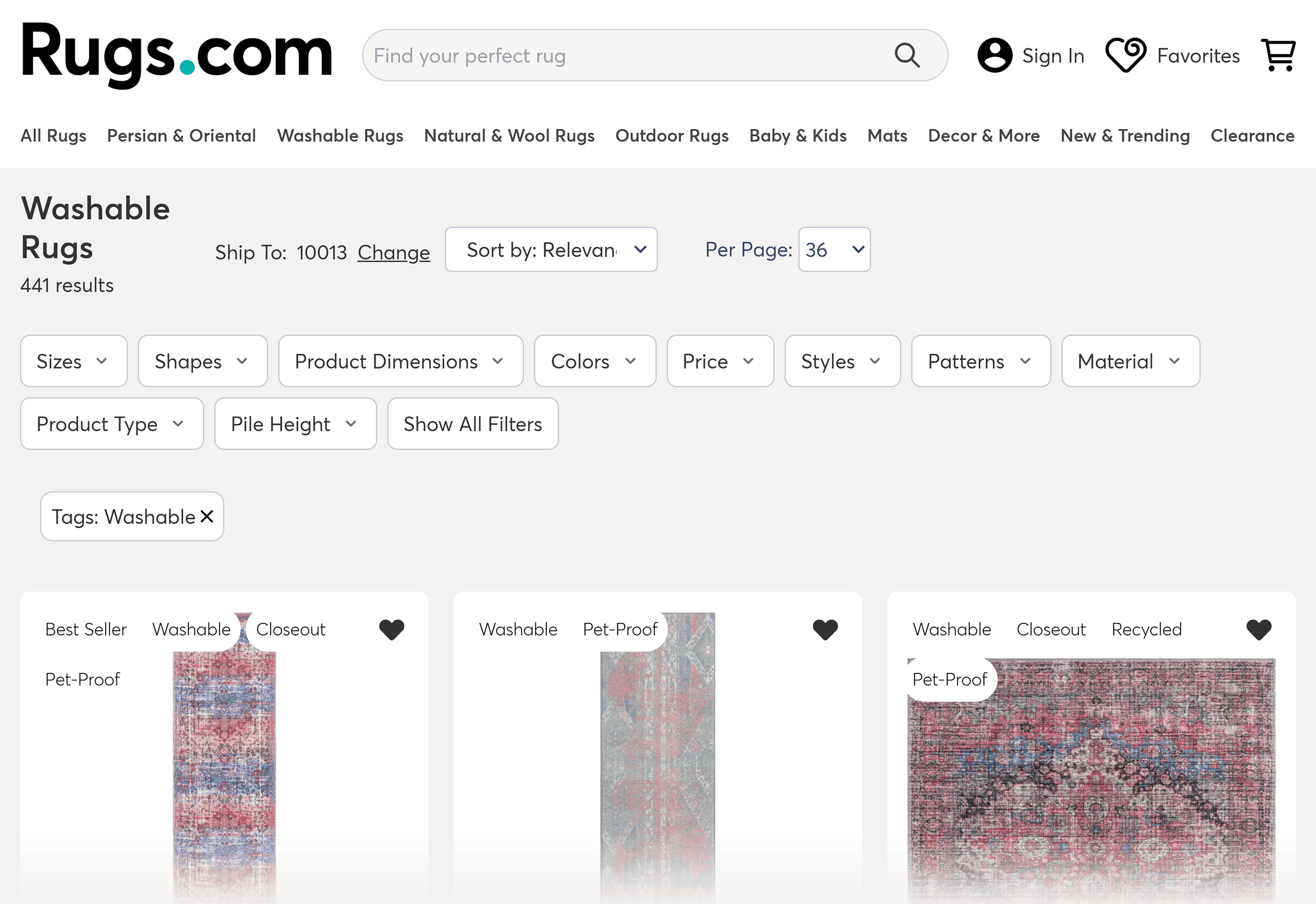 Rugs – Tags – Washable