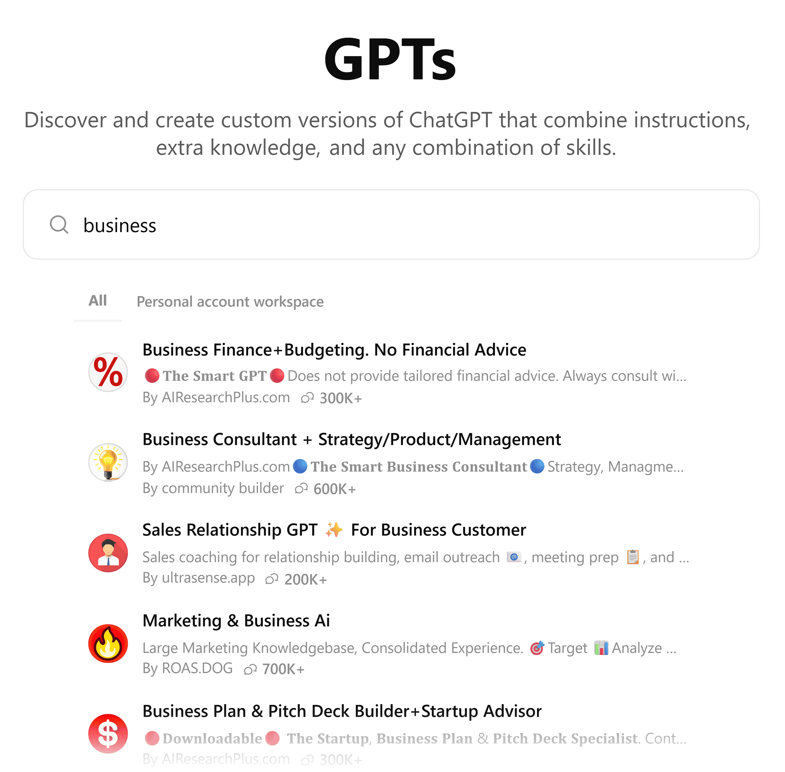 ChatGPT – GPTs ChatGPT – GPTs