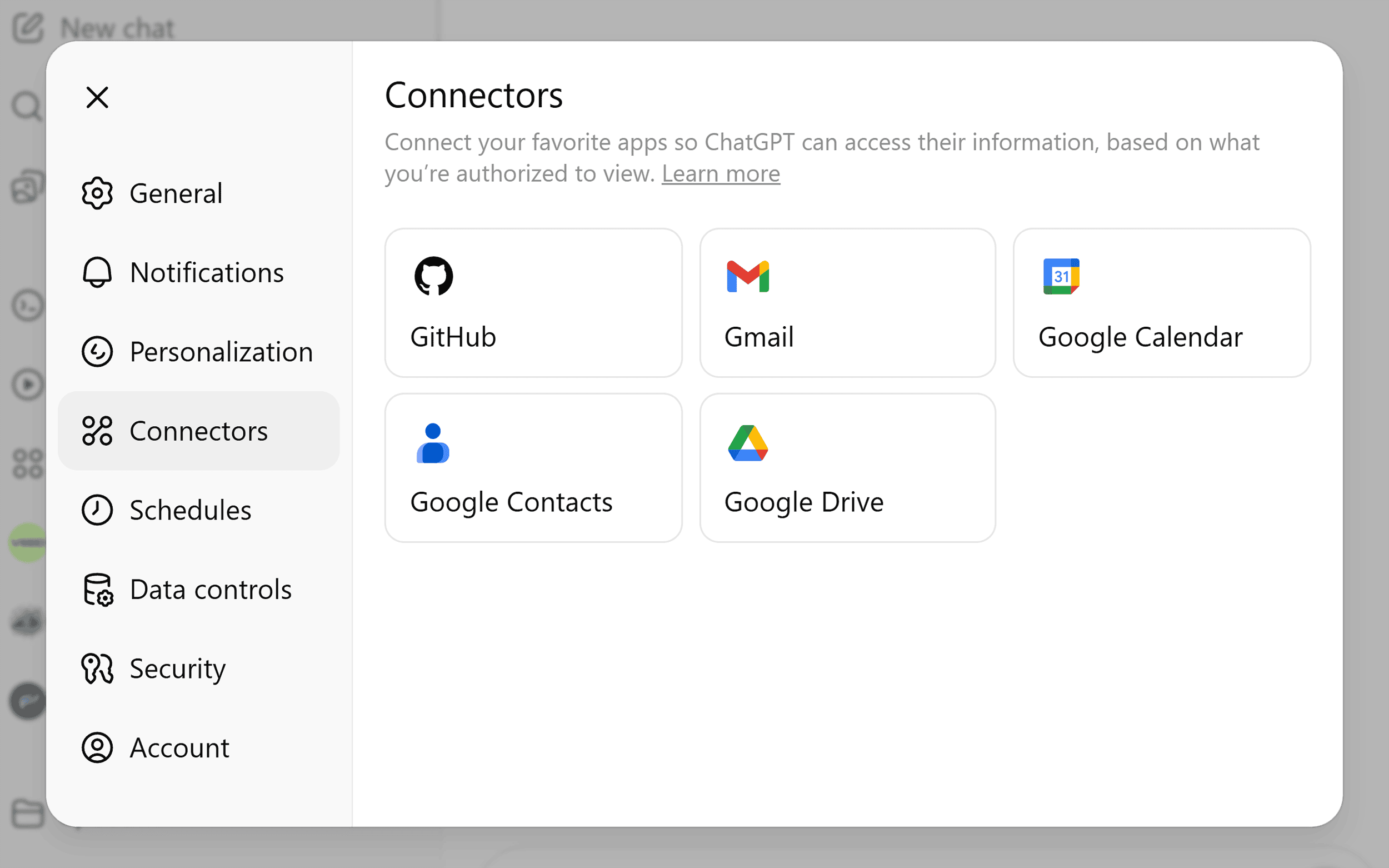 ChatGPT – Settings – Connectors ChatGPT – Settings – Connectors
