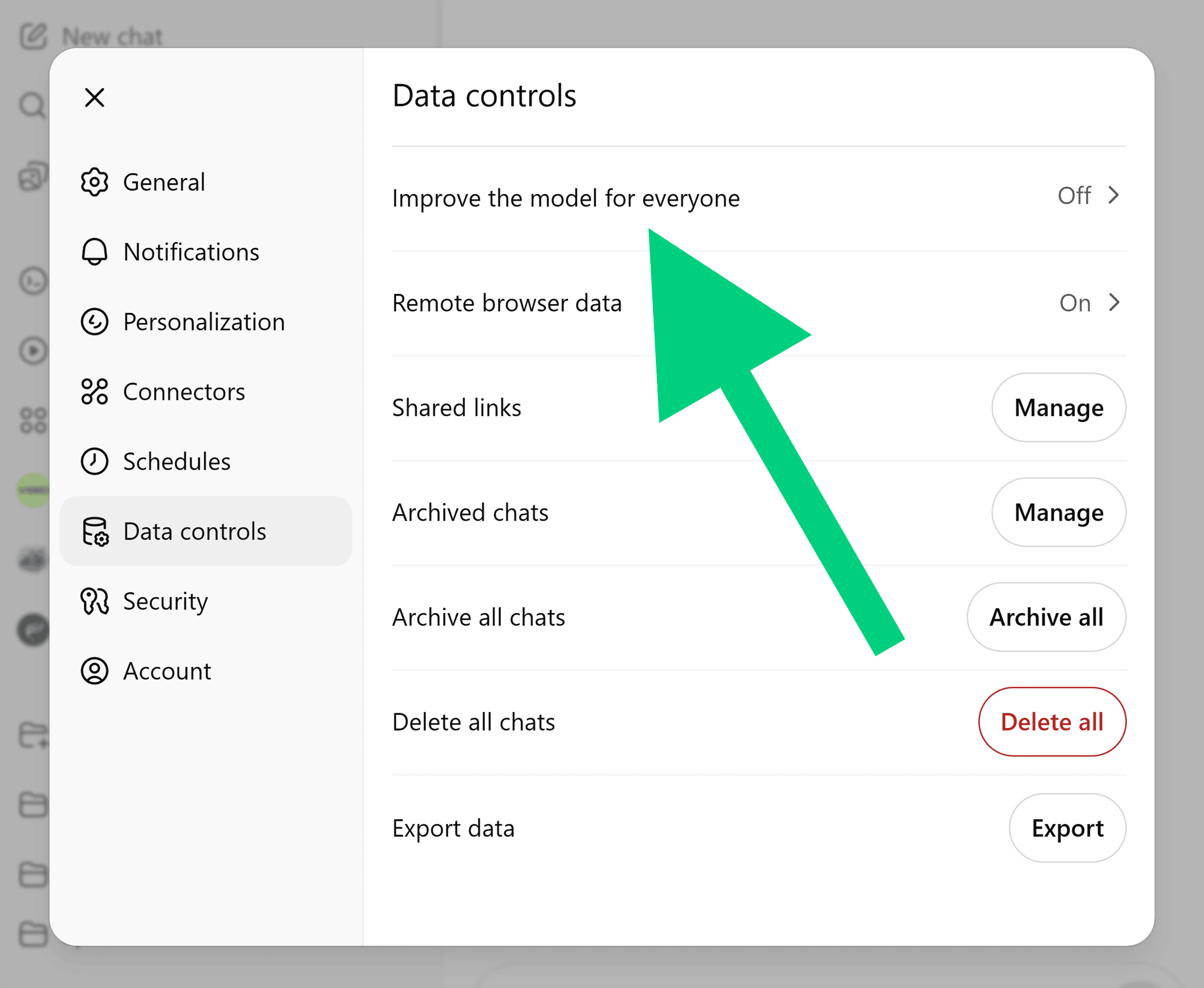 ChatGPT – Settings – Data controls ChatGPT – Settings – Data controls