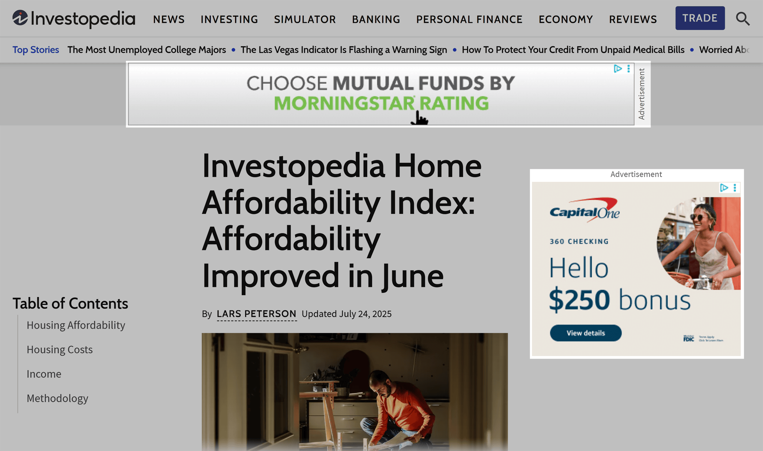 Google – Investopedia – Display Ad