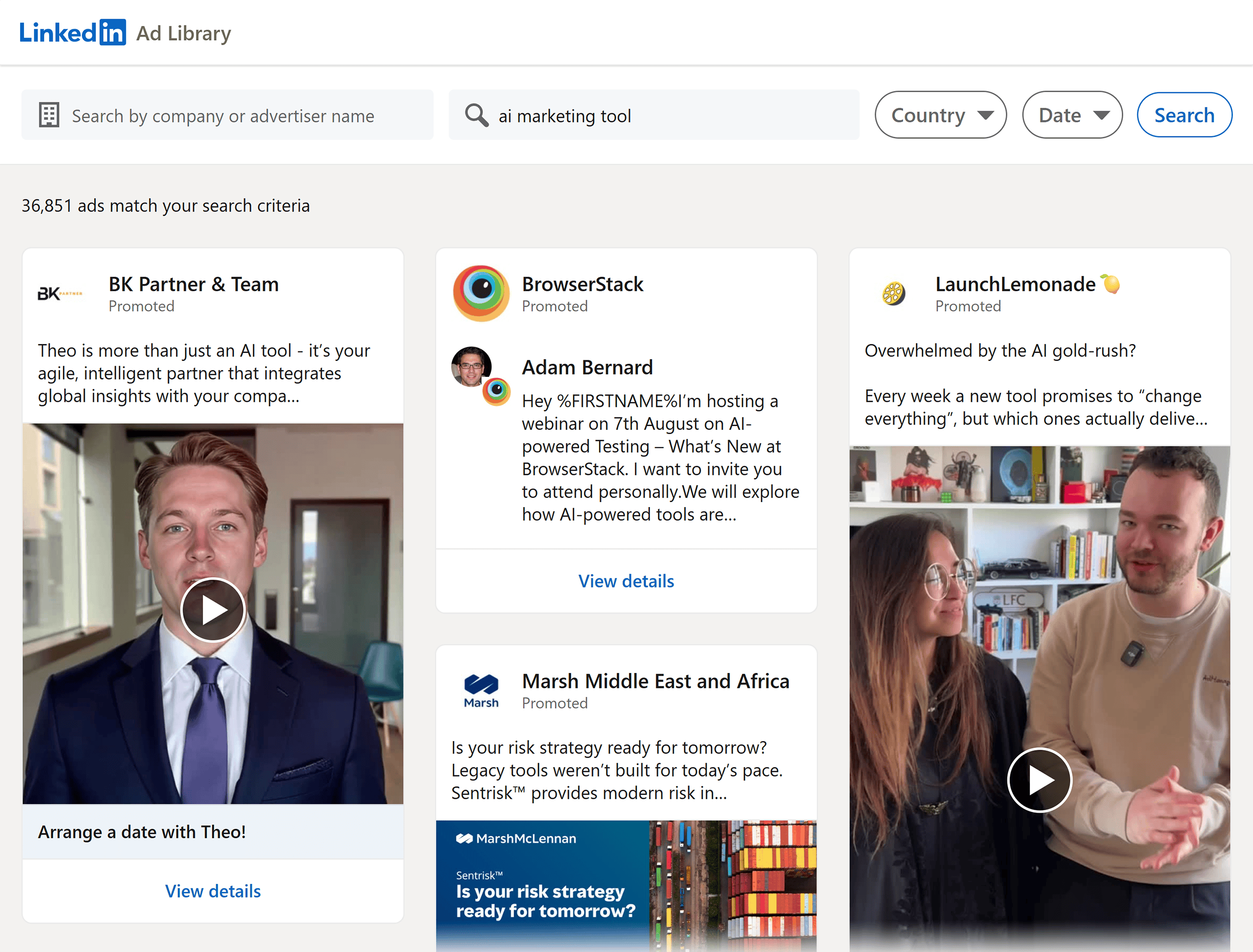 LinkedIn – Ad Library – AI marketing tool LinkedIn – Ad Library – AI marketing tool