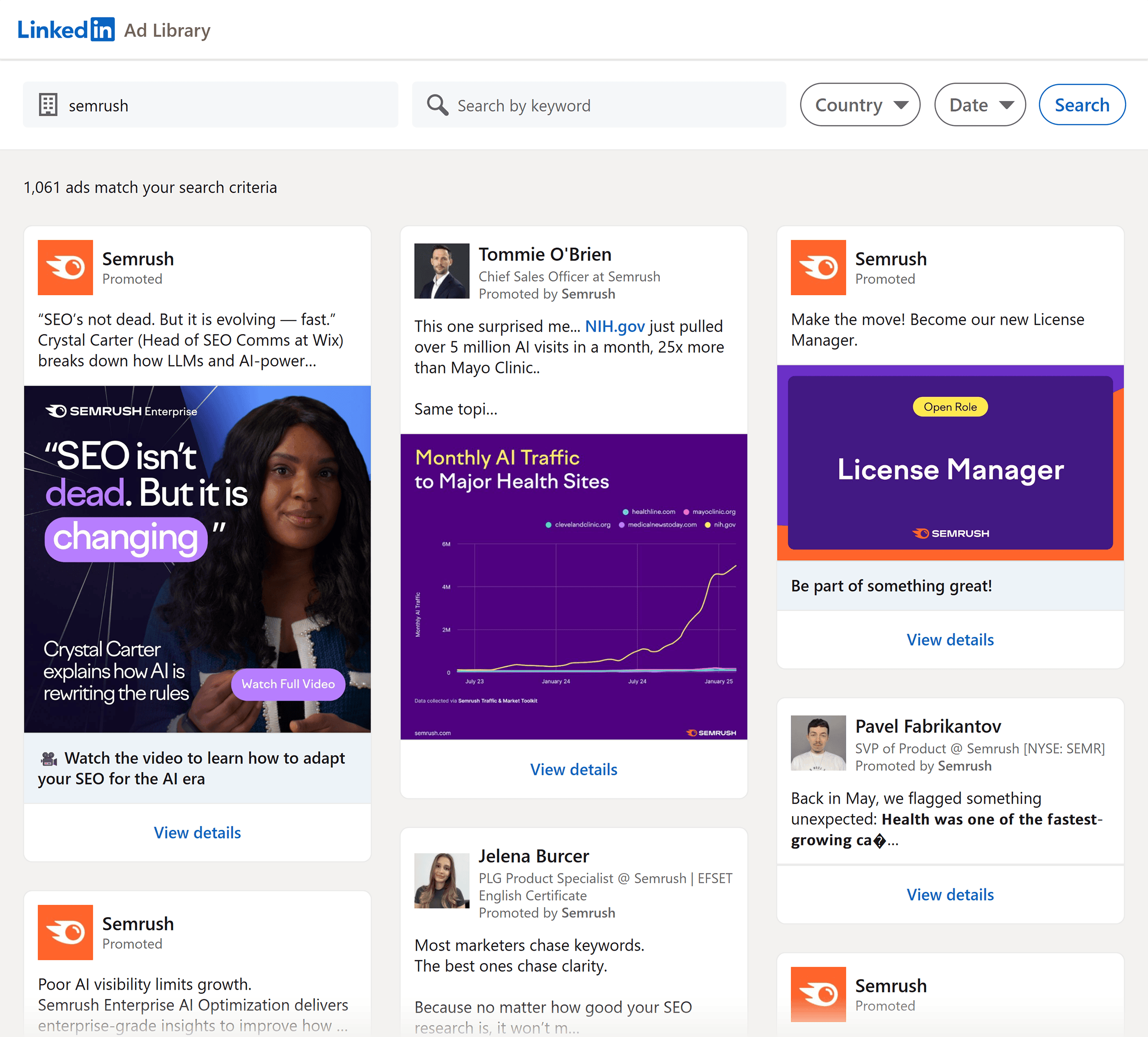 LinkedIn – Ad Library – Semrush LinkedIn – Ad Library – Semrush