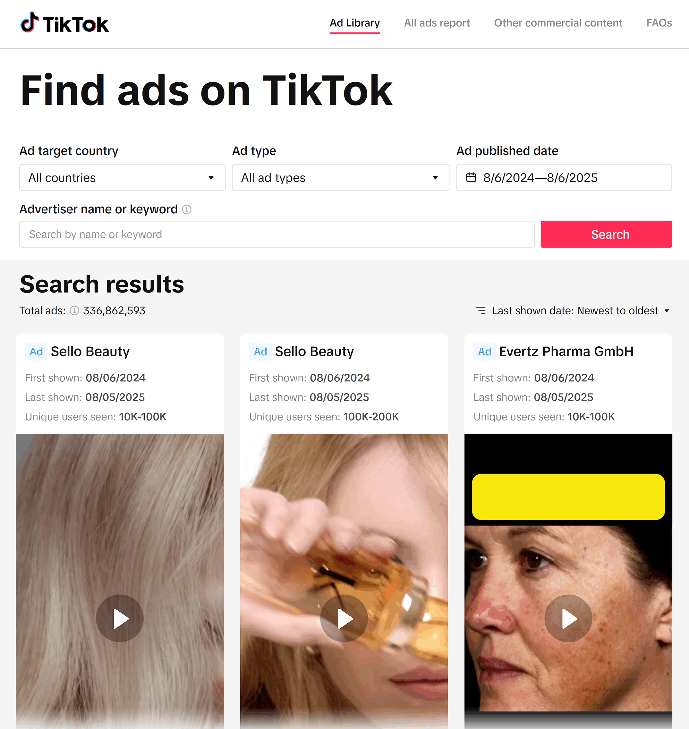 TikTok Ad Library TikTok Ad Library