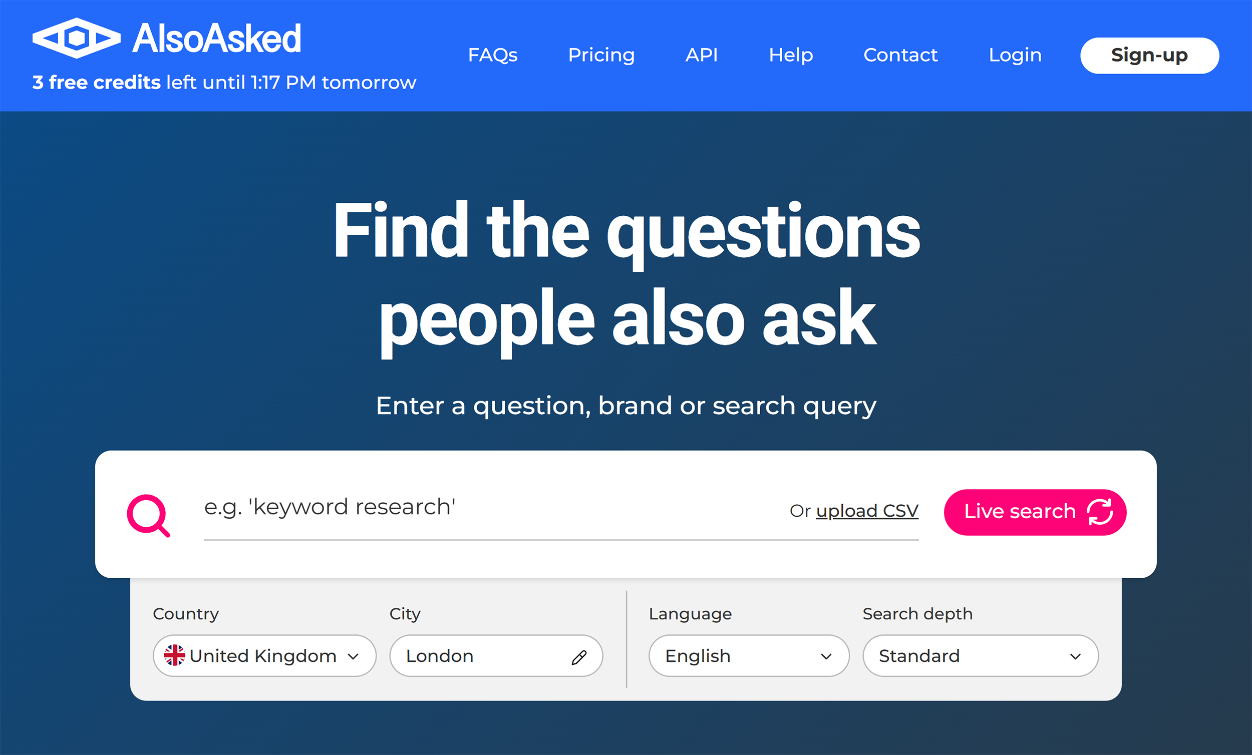 AlsoAsked – Homepage