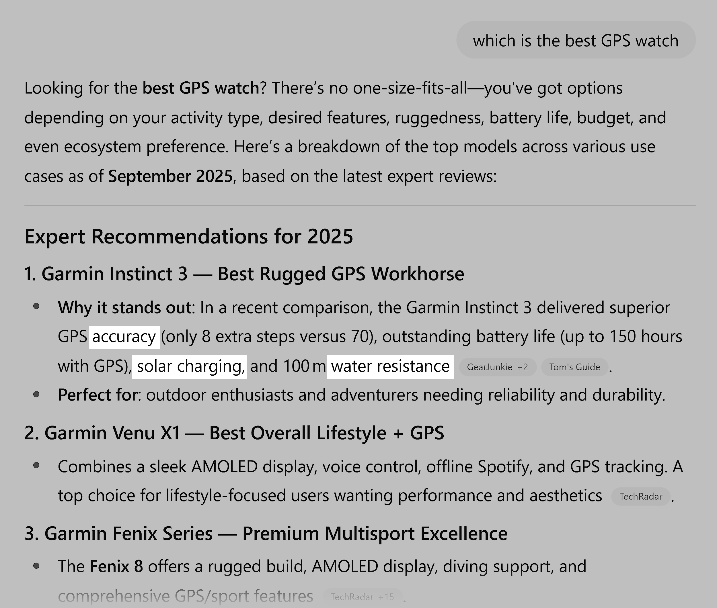 ChatGPT – Best GPS Watch