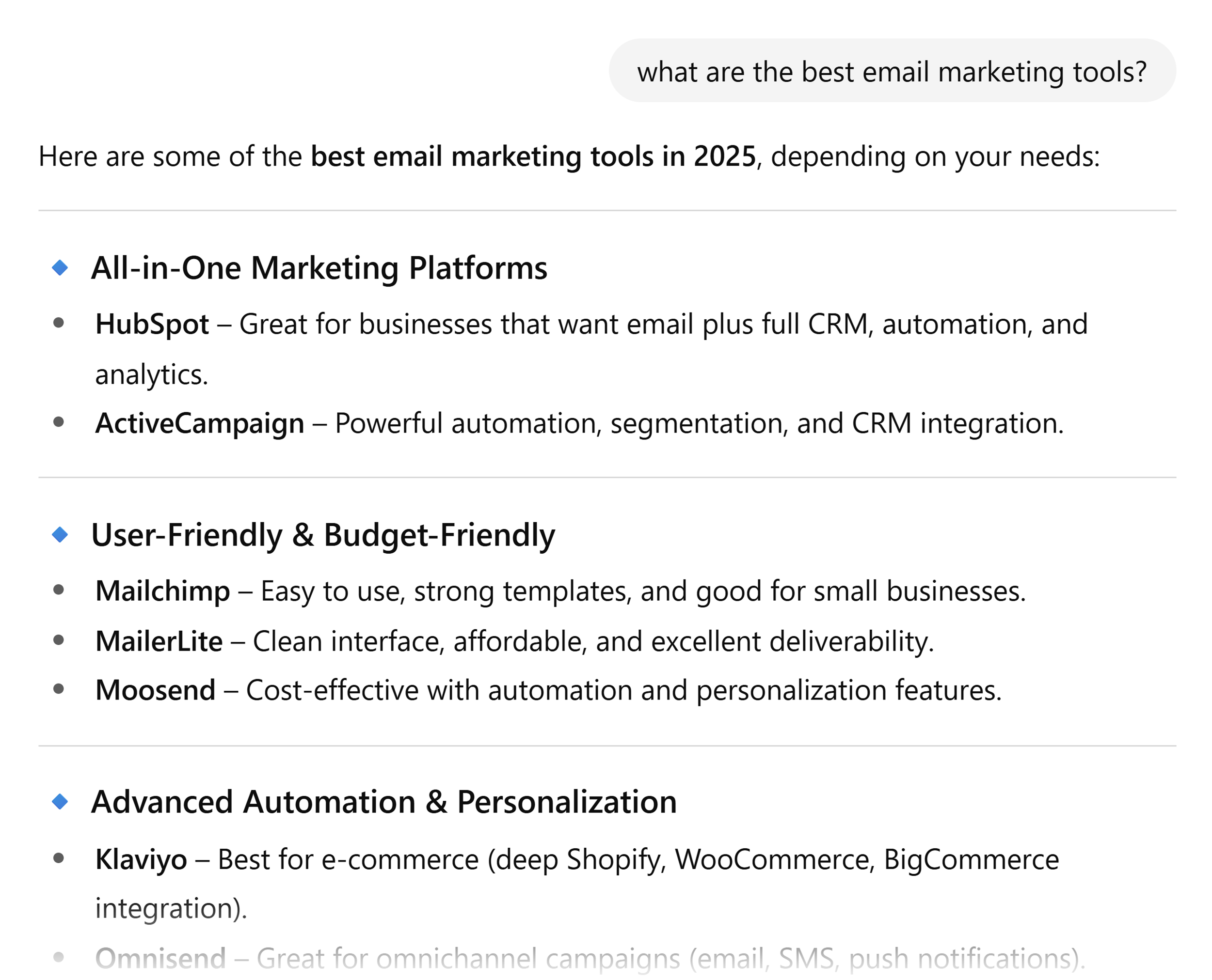 ChatGPT – Brands won visibility