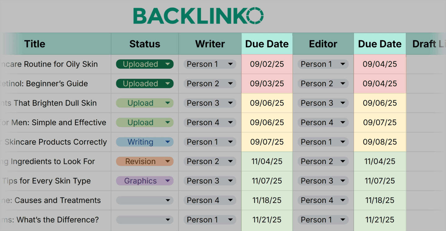 Content Calendar Template for 2026