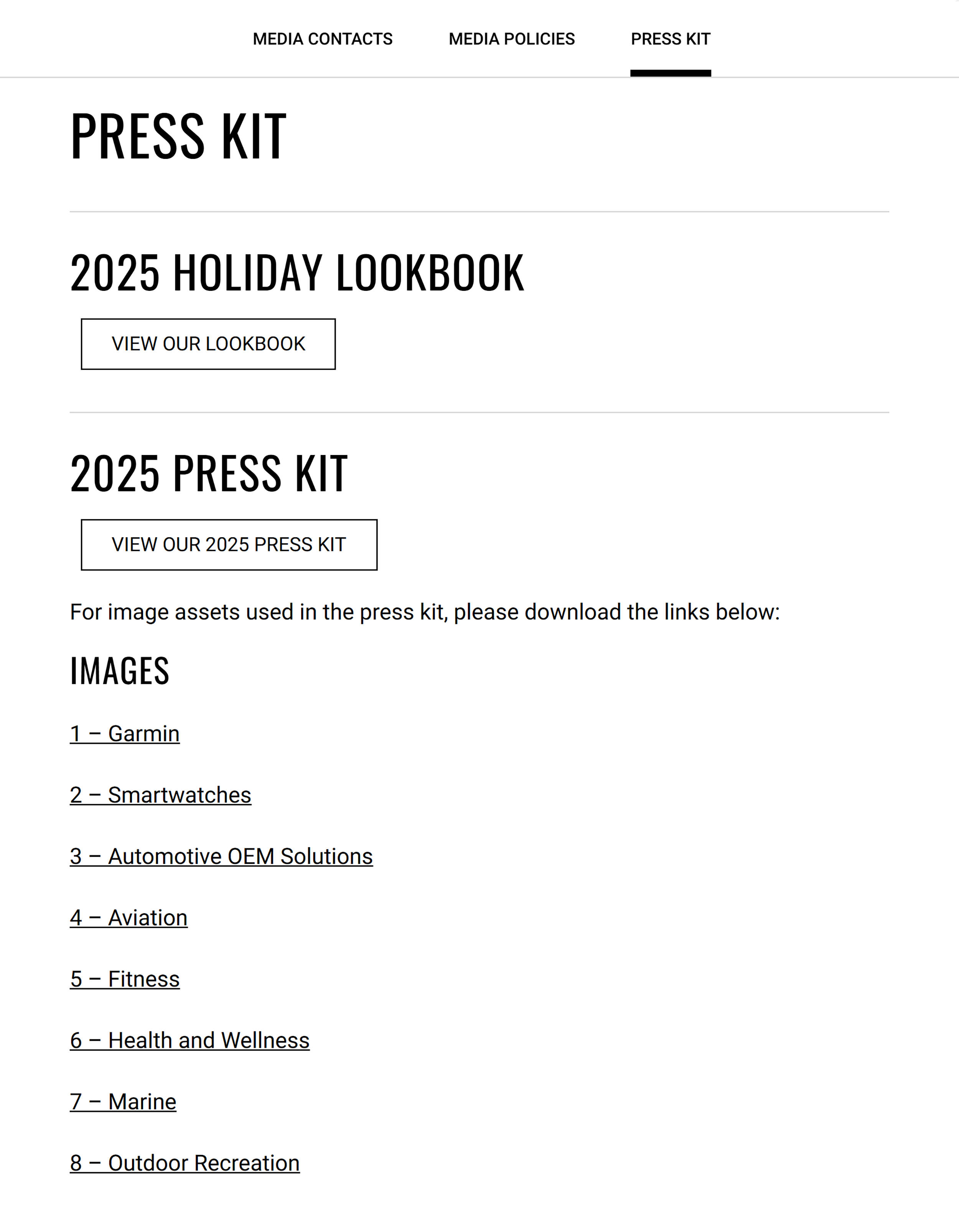 Garmin – Press kit