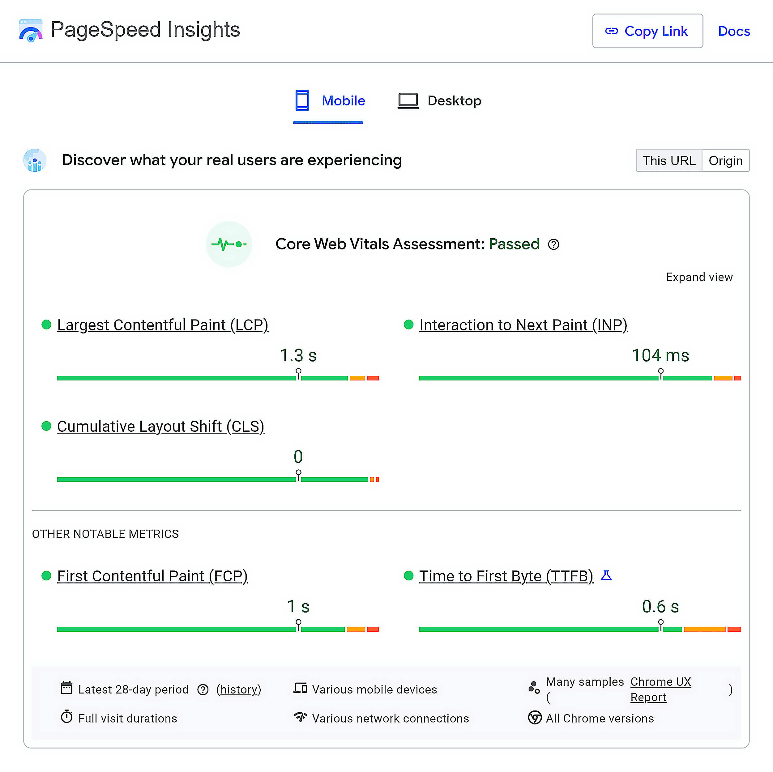 PageSpeed Insights – InStyle – Mobile