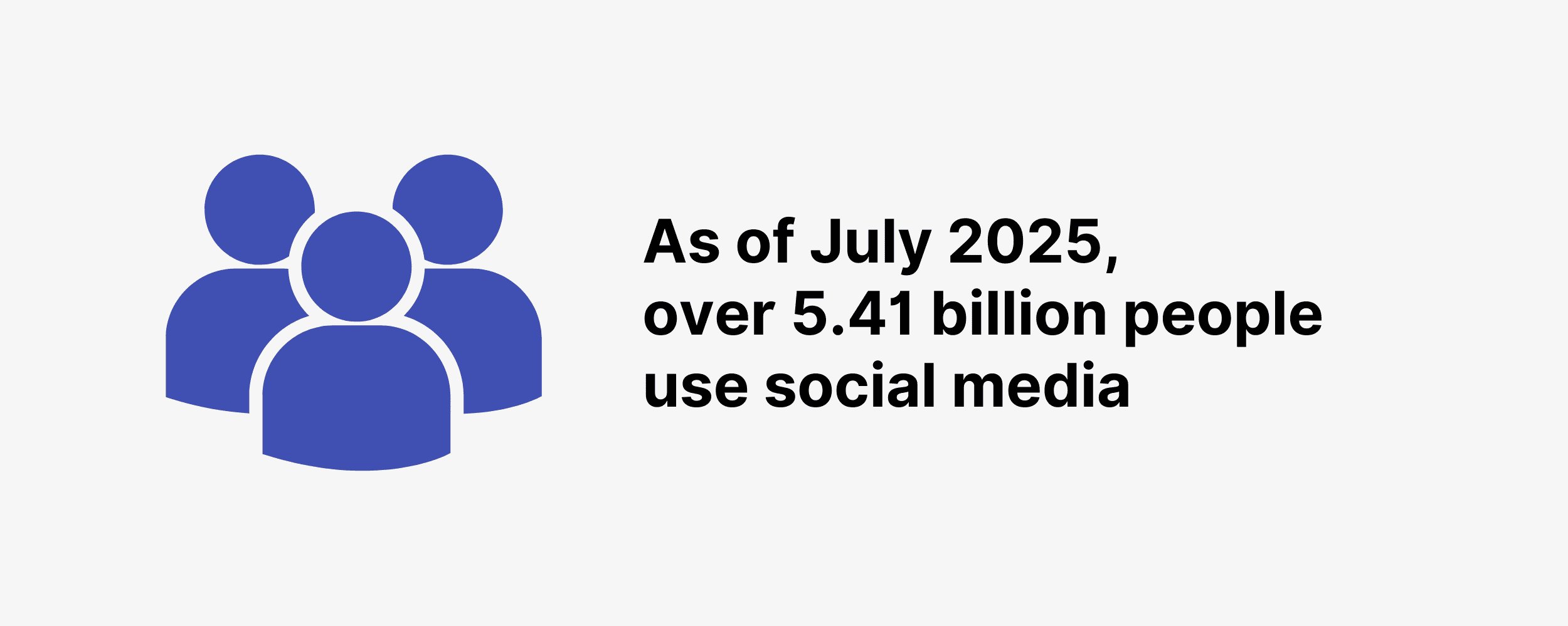 As of July 2025, over 5.41 billion people use social media As of July 2025, over 5.41 billion people use social media
