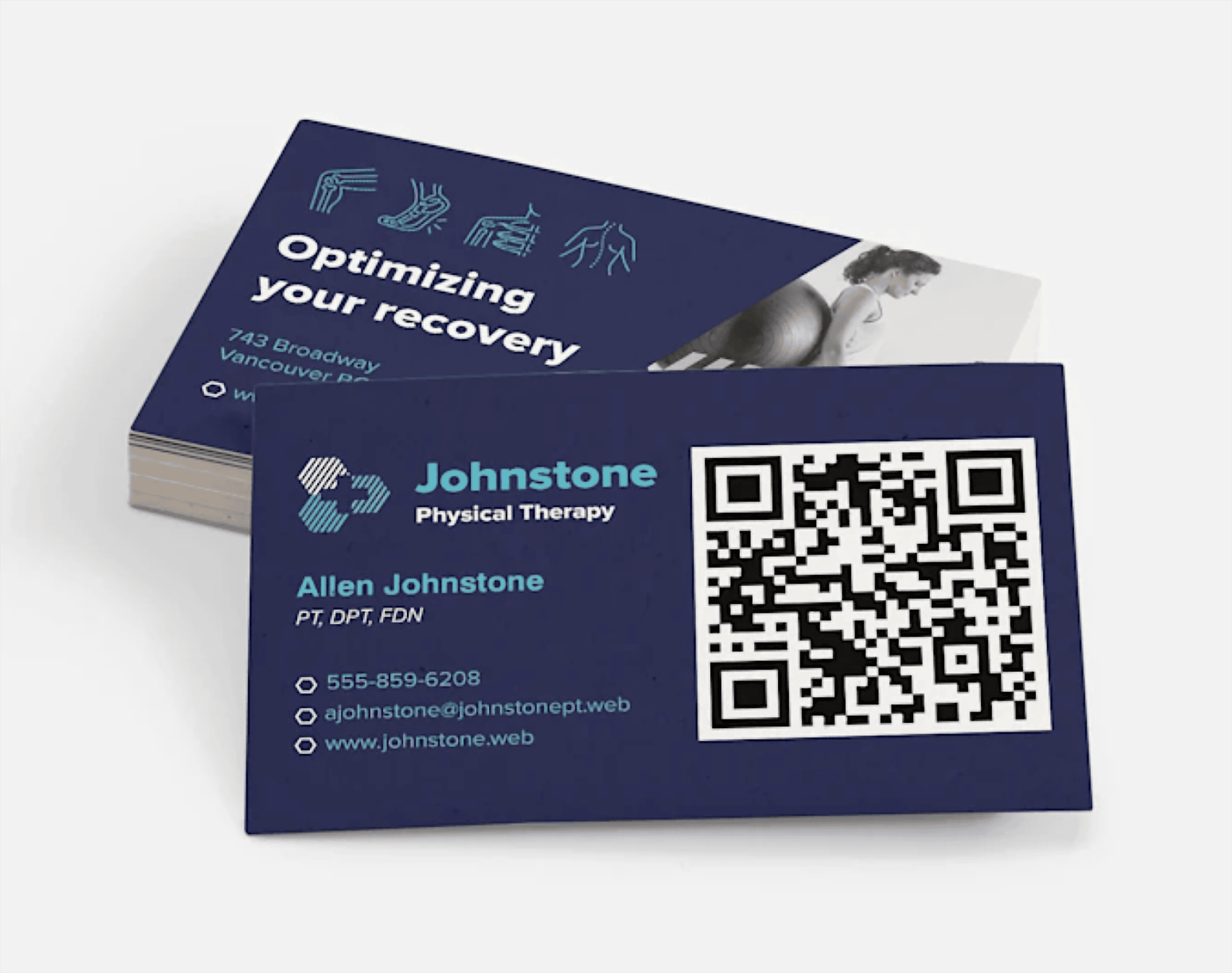 QR code on business card