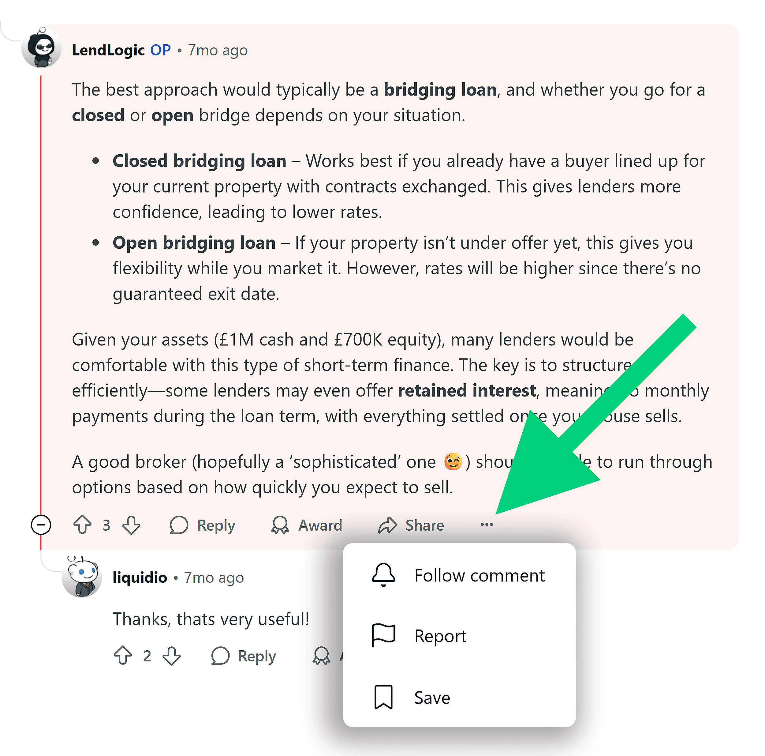 Reddit – Follow comment