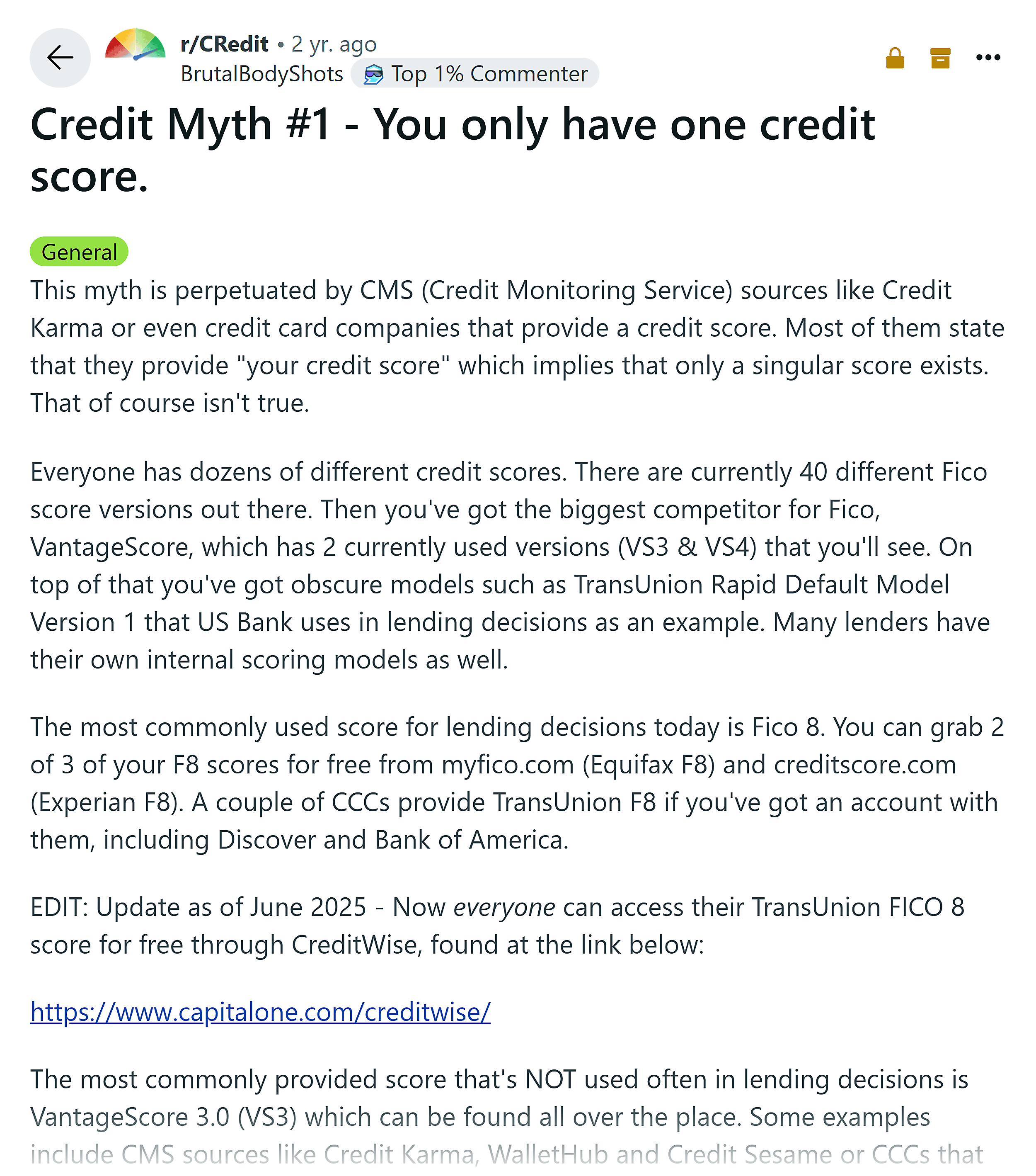 Reddit – Myth busting