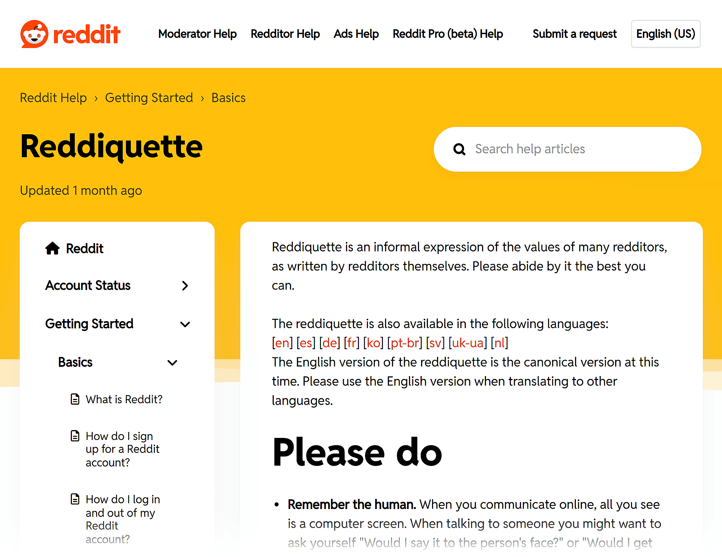 Reddit – Reddiquette