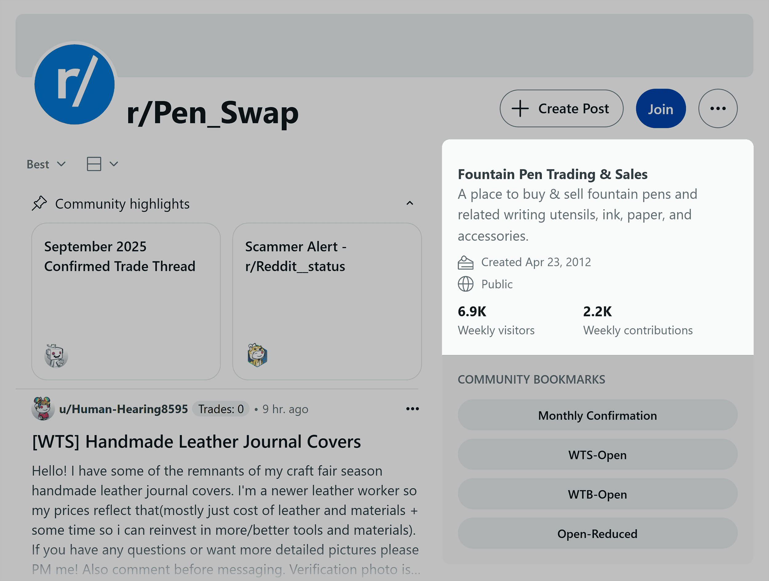 Reddit – Subreddit description