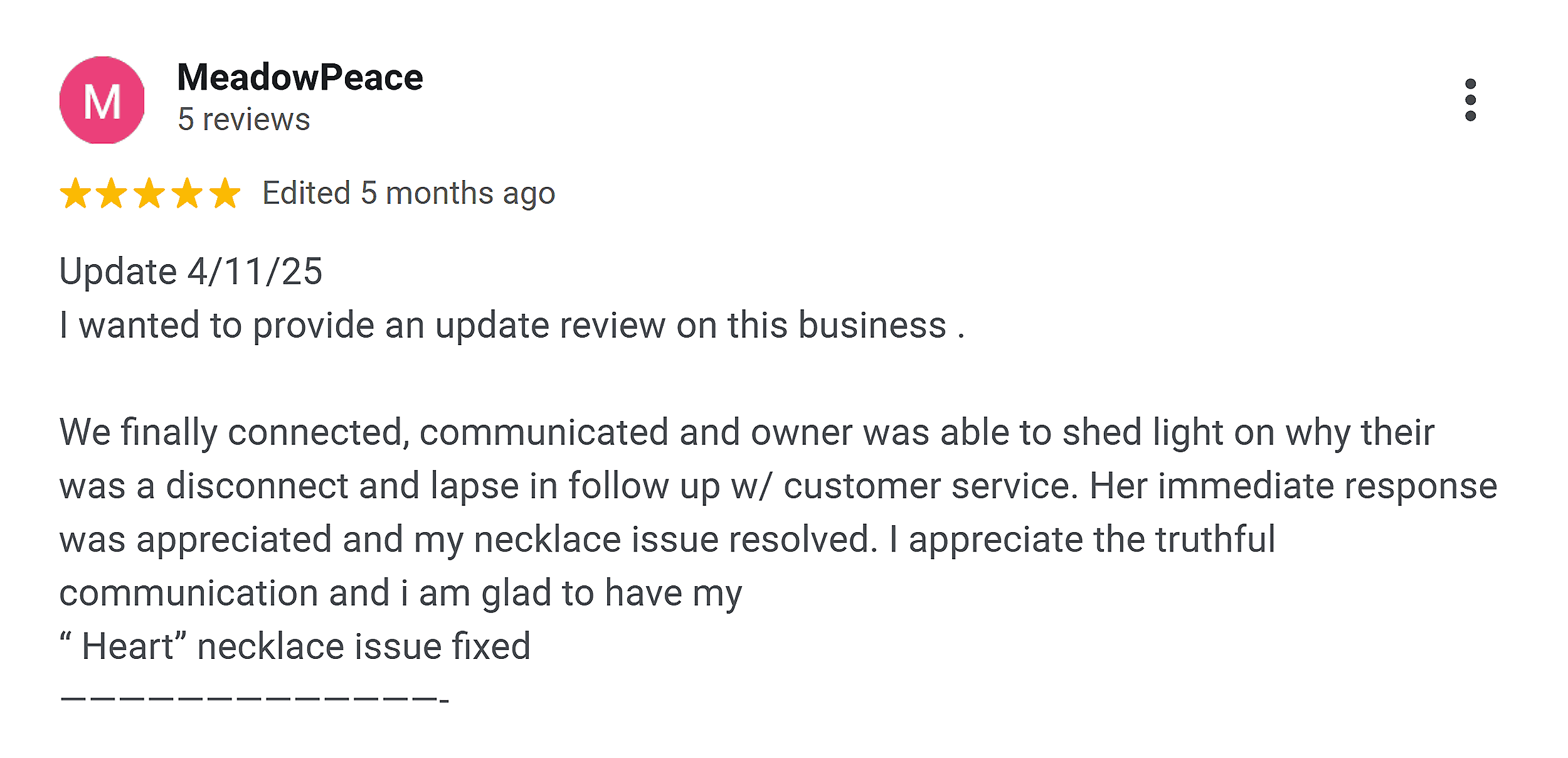Restored trust review