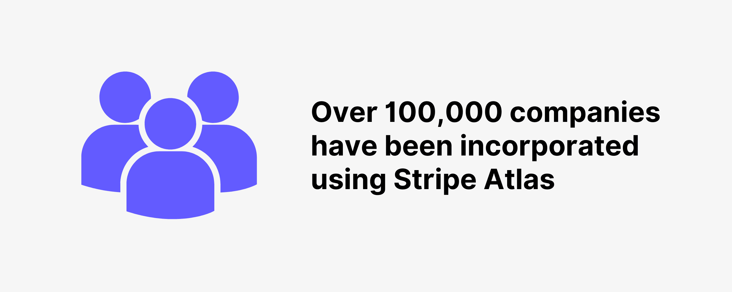 Over 100,000 companies have been incorporated using Stripe Atlas Over 100,000 companies have been incorporated using Stripe Atlas