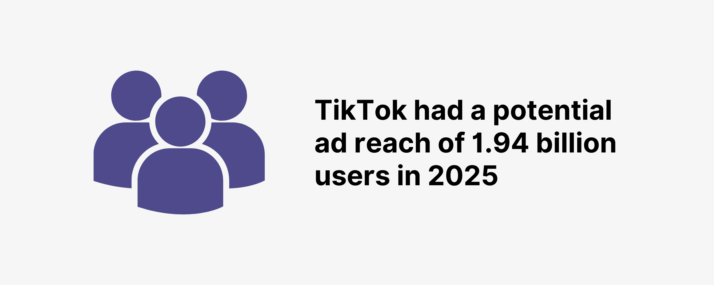 TikTok had a potential ad reach of 1.94 billion users in 2025 TikTok had a potential ad reach of 1.94 billion users in 2025