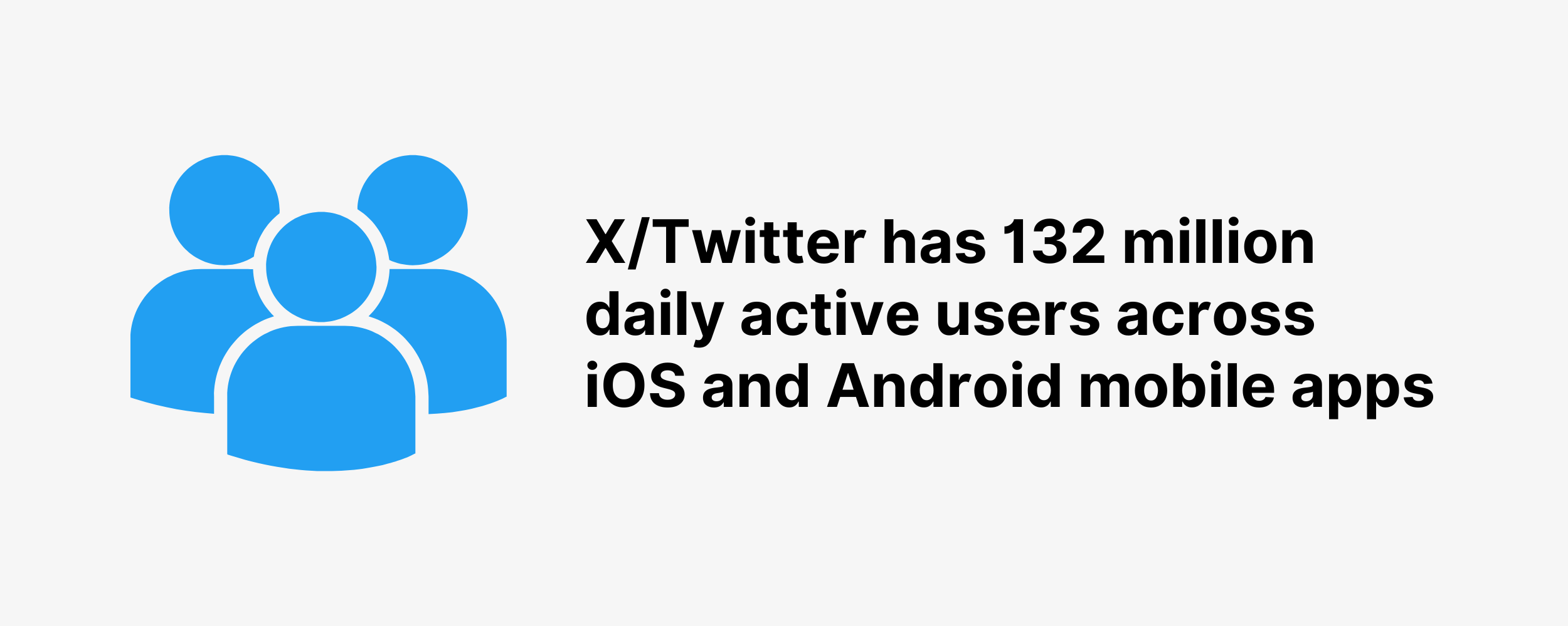 X/Twitter has 132 million daily active users across iOS and Android mobile apps