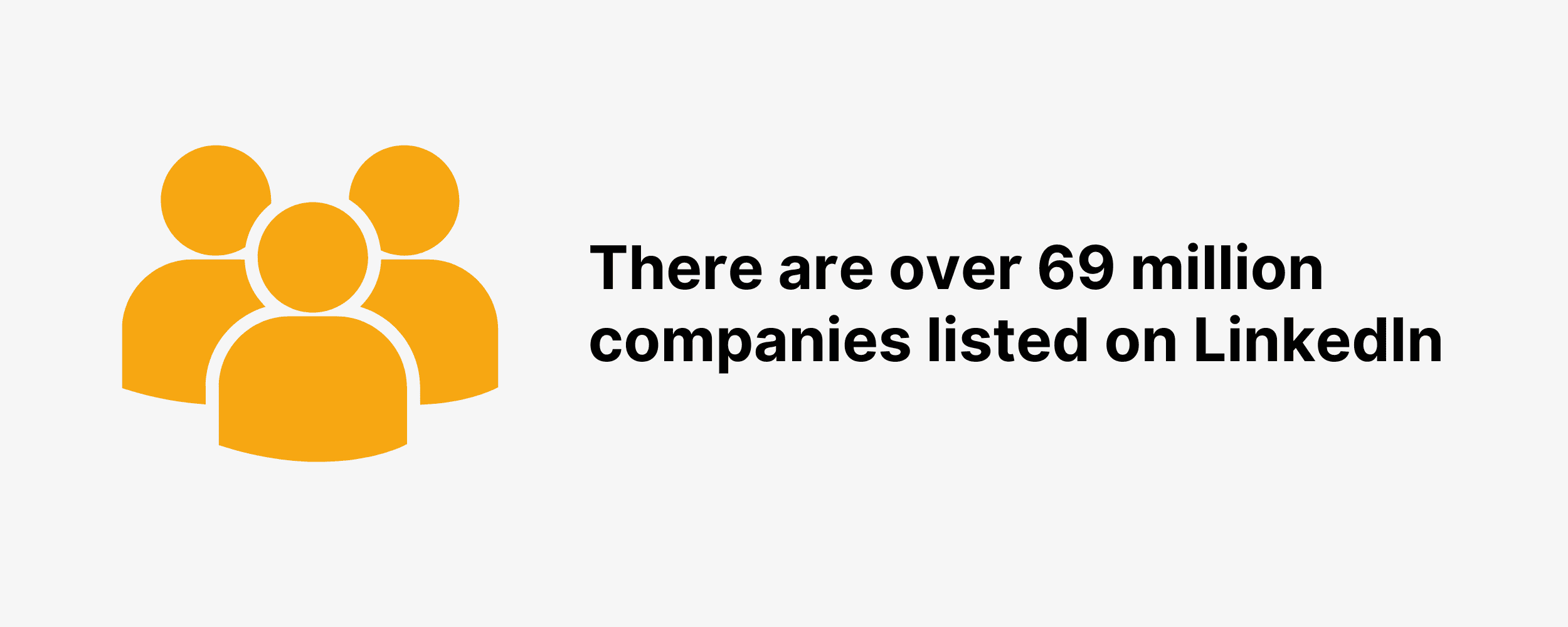 There are over 69 million companies listed on LinkedIn