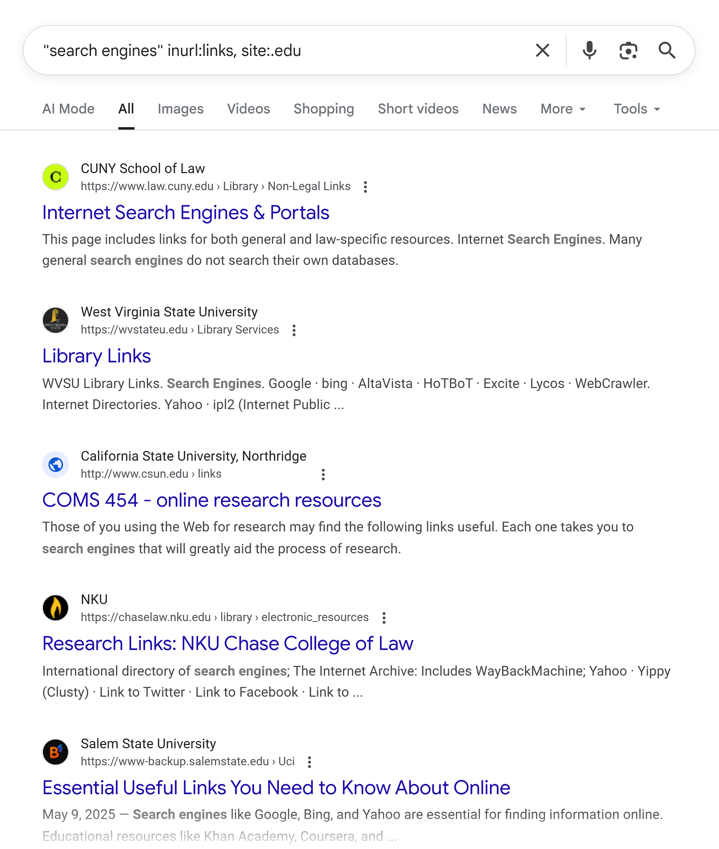 Google SERP – Search engines