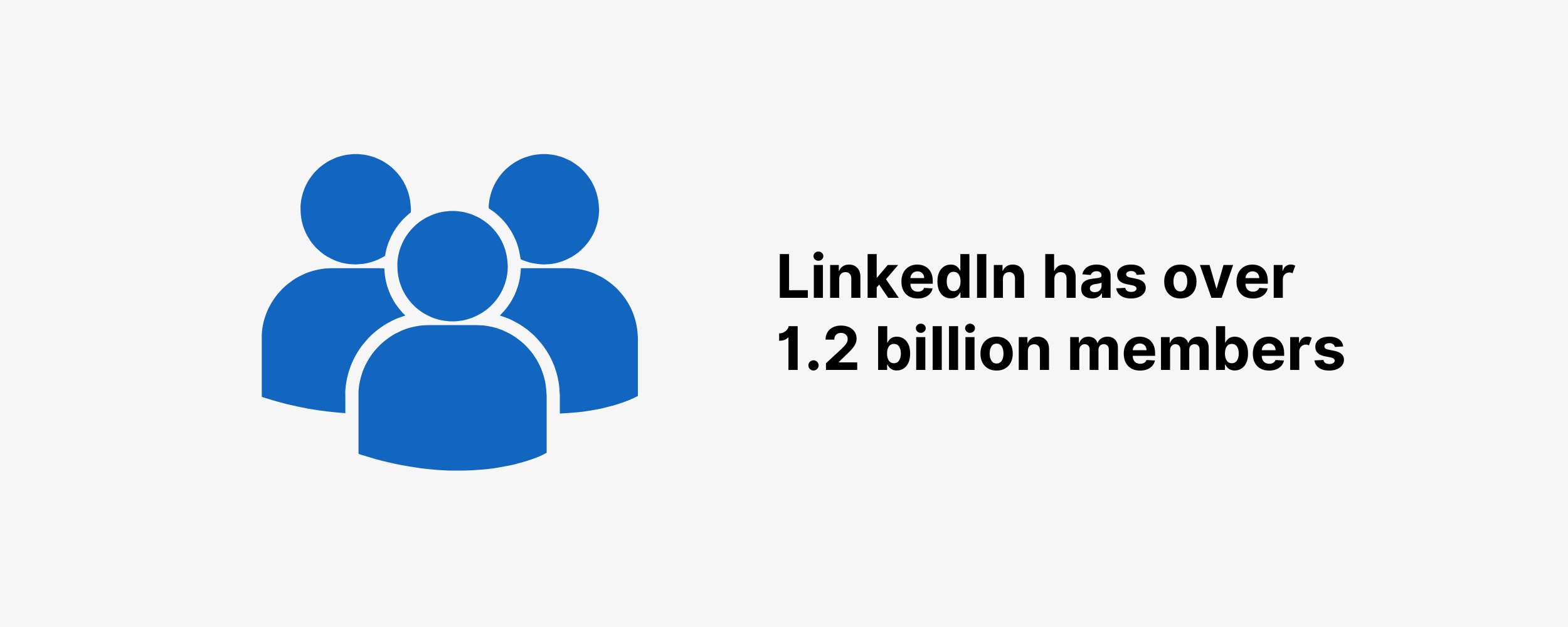 LinkedIn has over 1.2 billion members