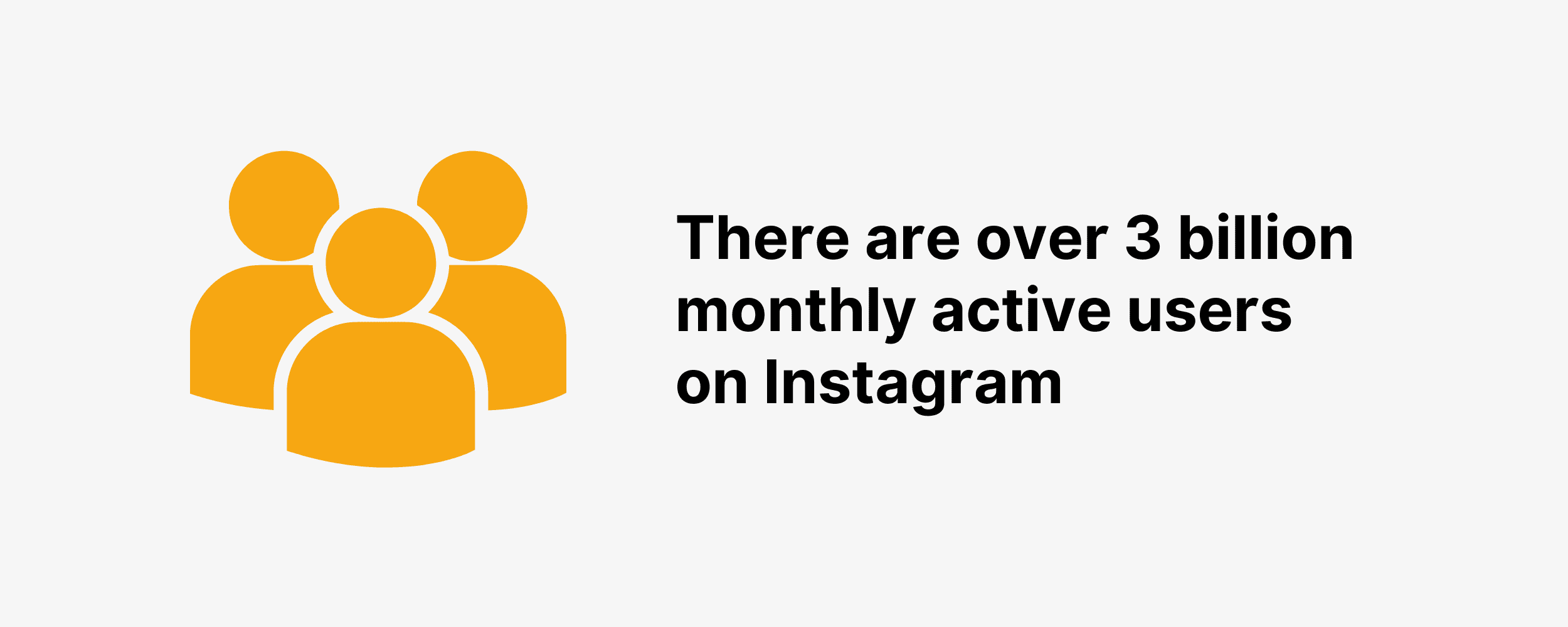 There are over 3 billion monthly active users on Instagram