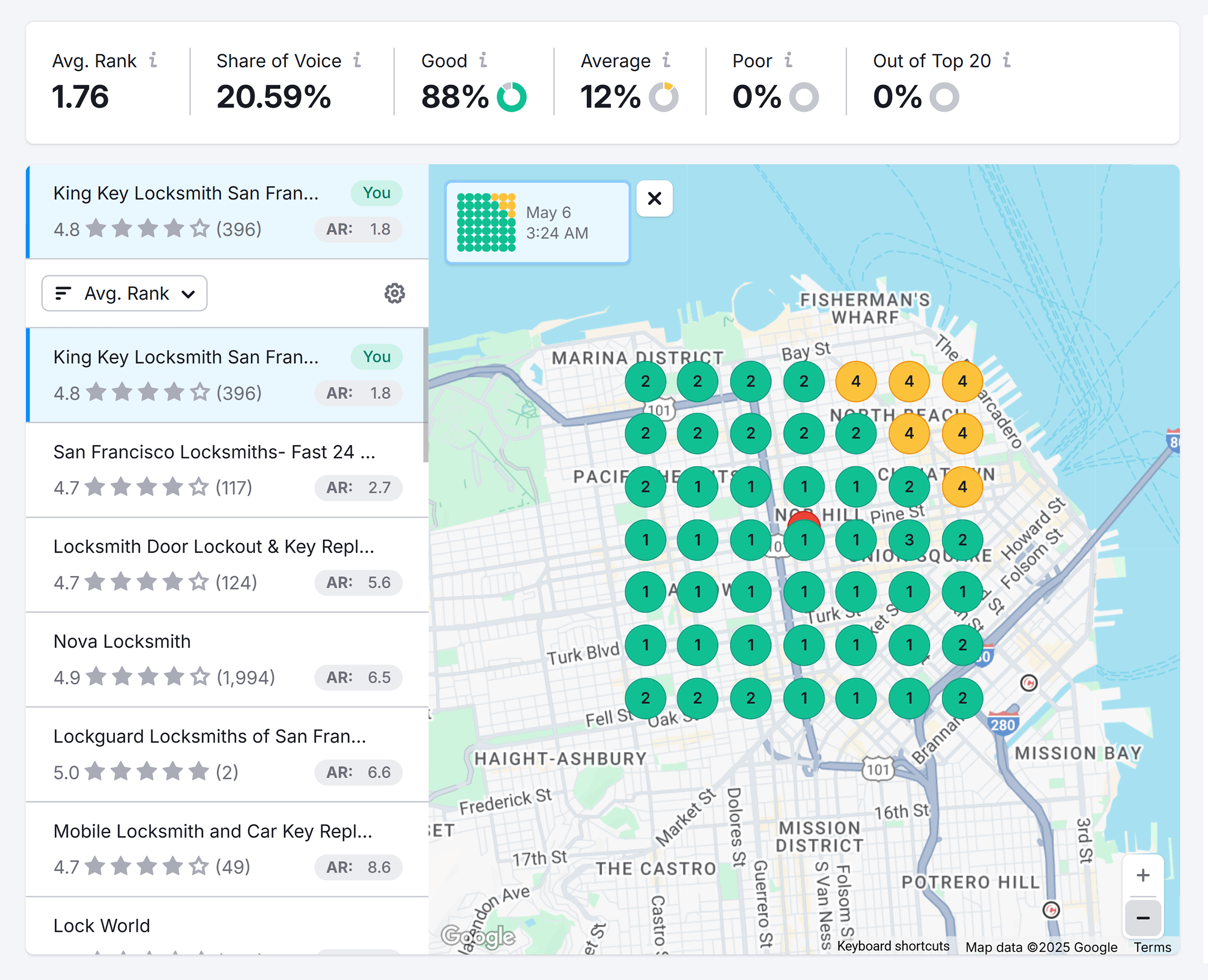 Semrush – Map Rank Tracker – Heatmap Semrush – Map Rank Tracker – Heatmap