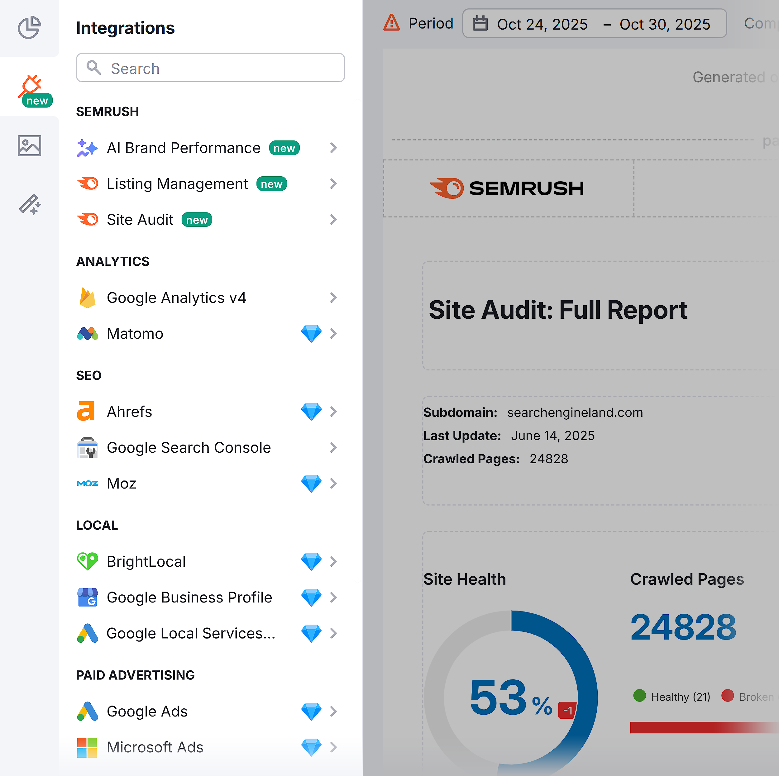 Semrush – My Reports – Integrations Semrush – My Reports – Integrations