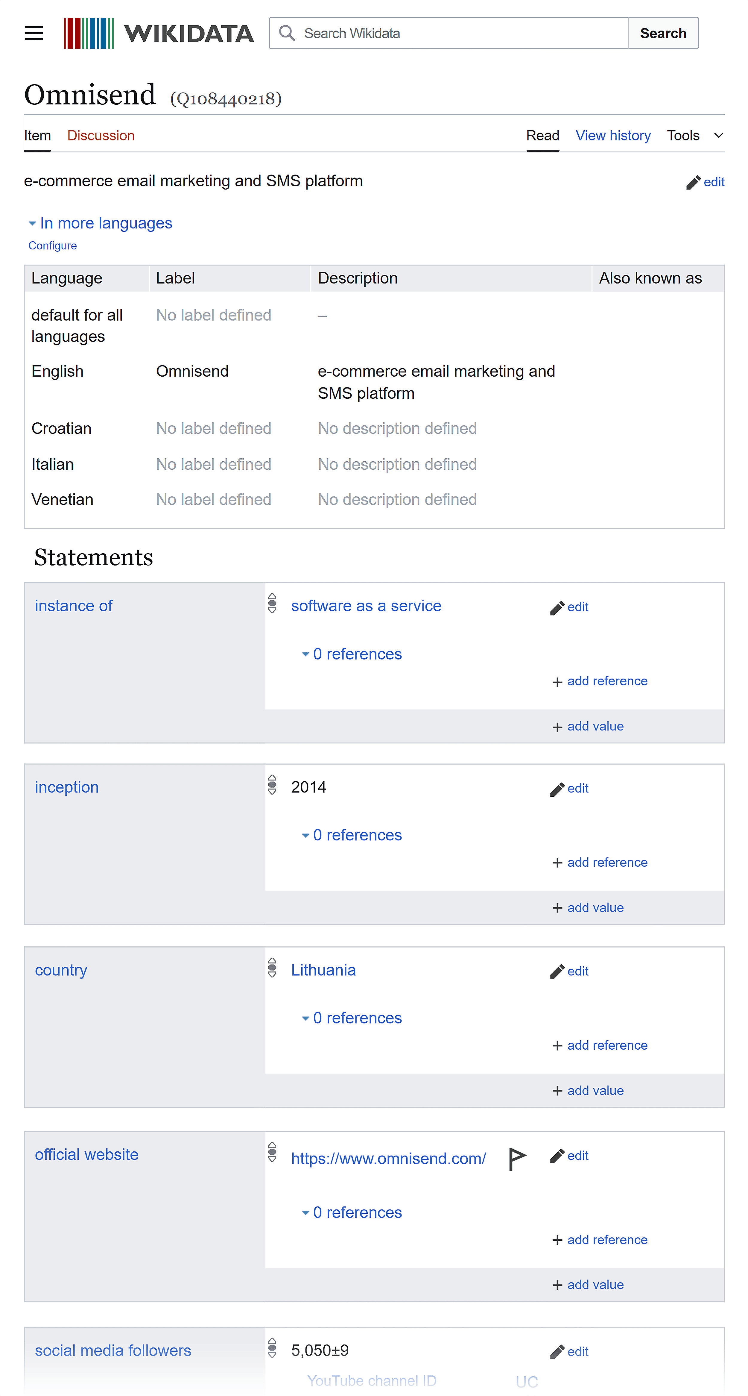 Wikidata – Omnisend