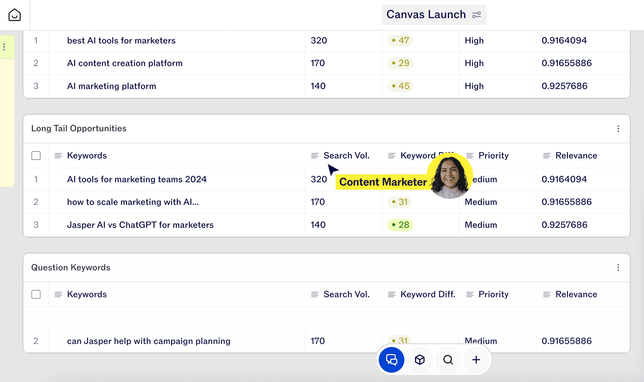 Screenshot of Jasper Canvas demo