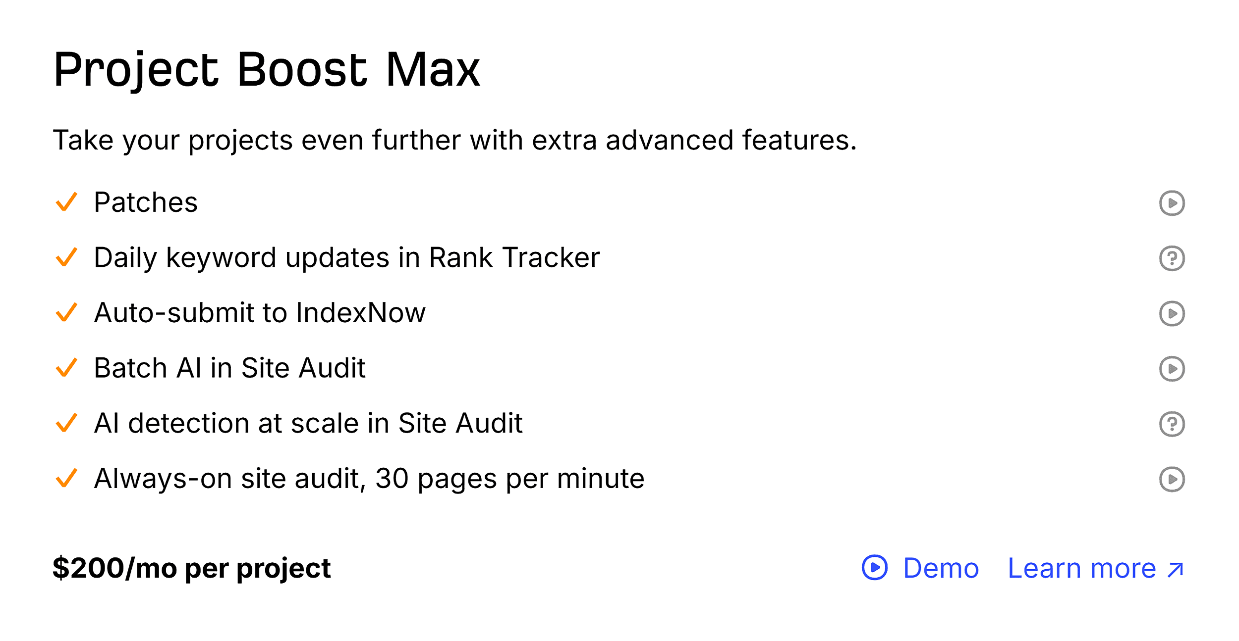 Ahrefs – Pricing – Project Boost Max