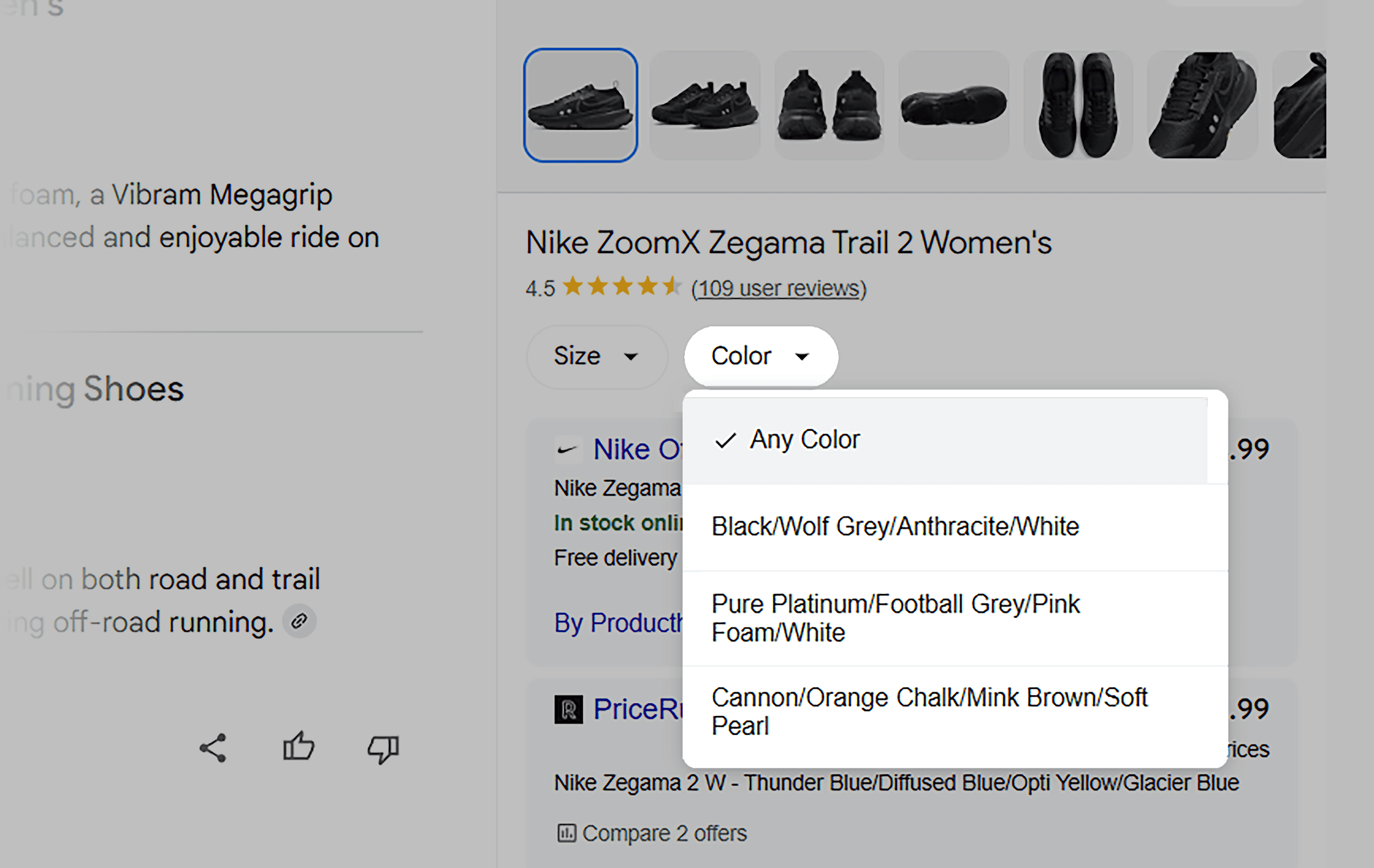 Google AI Mode – Open drop down on the right Google AI Mode – Open drop down on the right