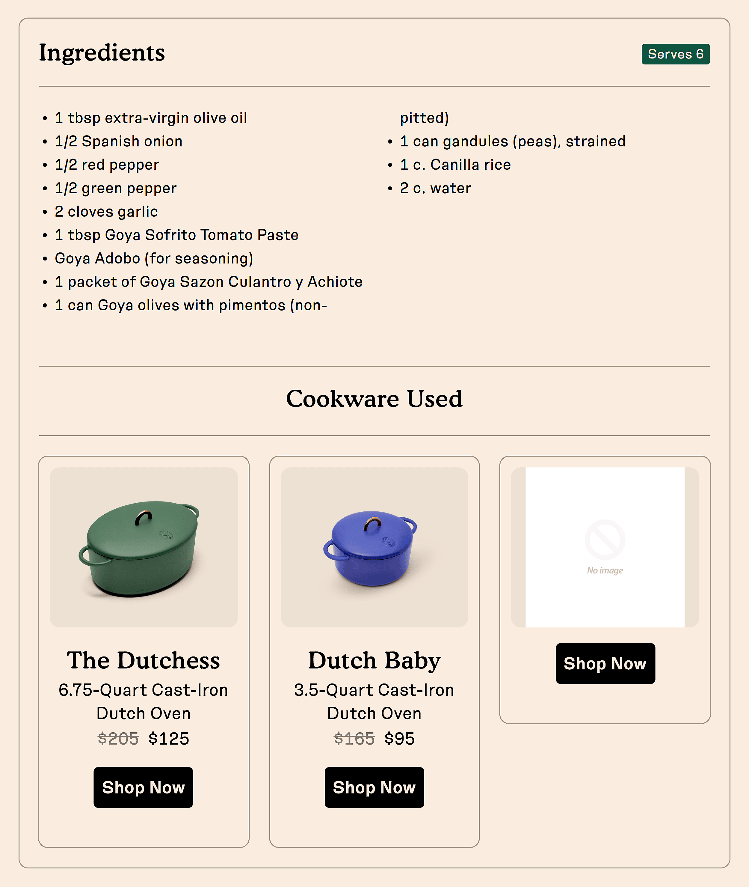 Great Jones Goods – Ingredients