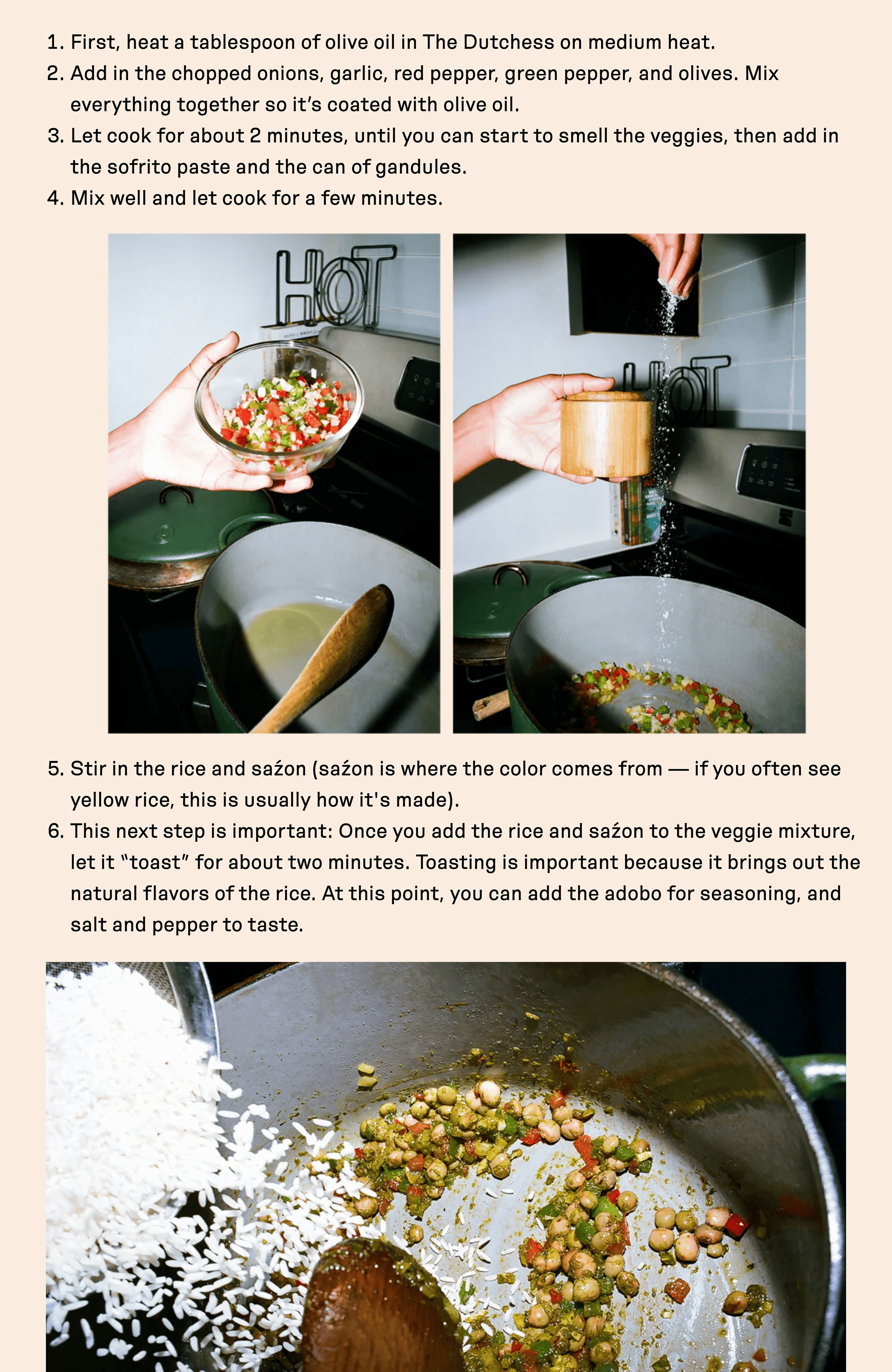 Great Jones Goods – Step by step visuals