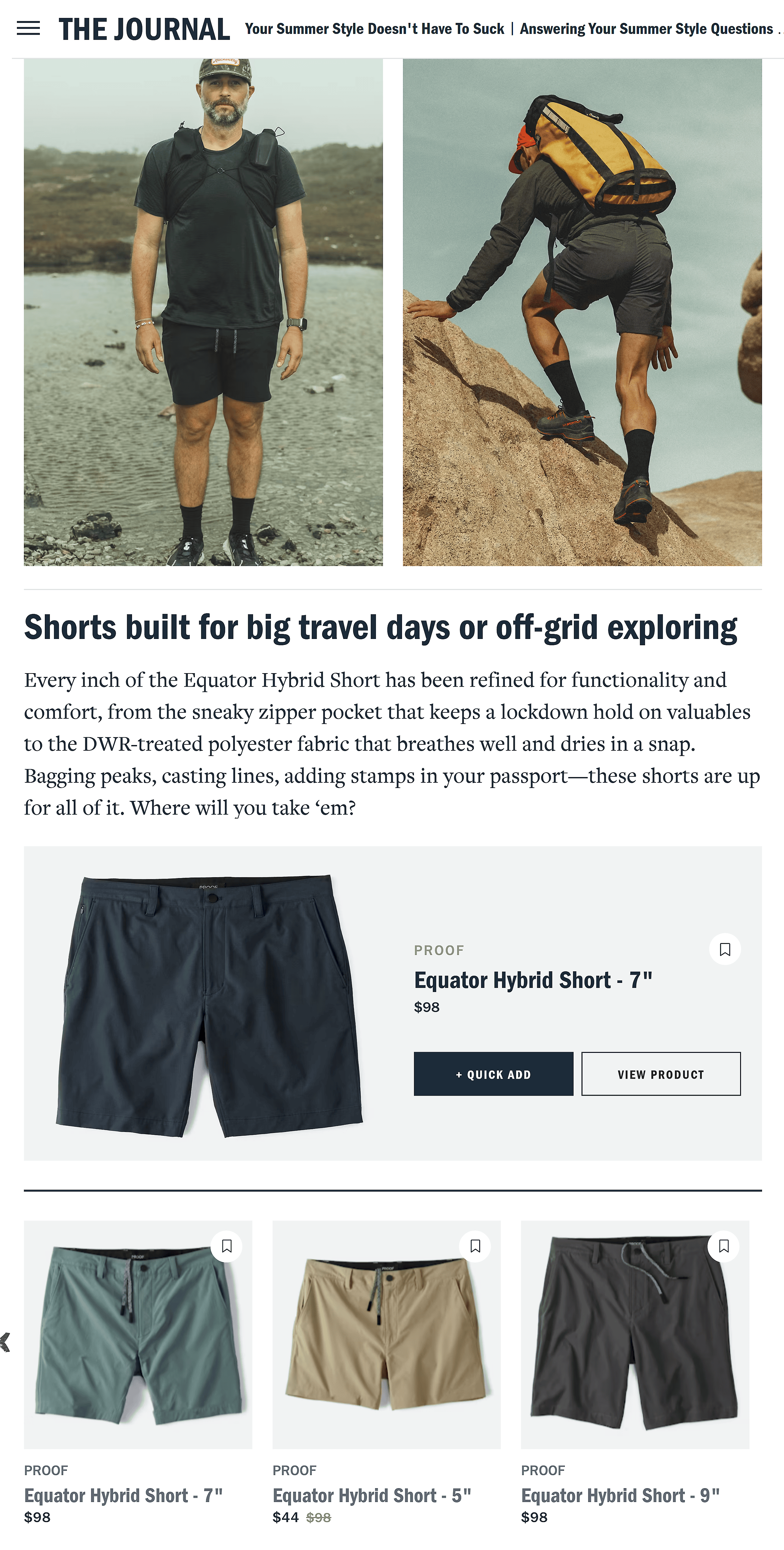 Huckberry – Post incorporates products