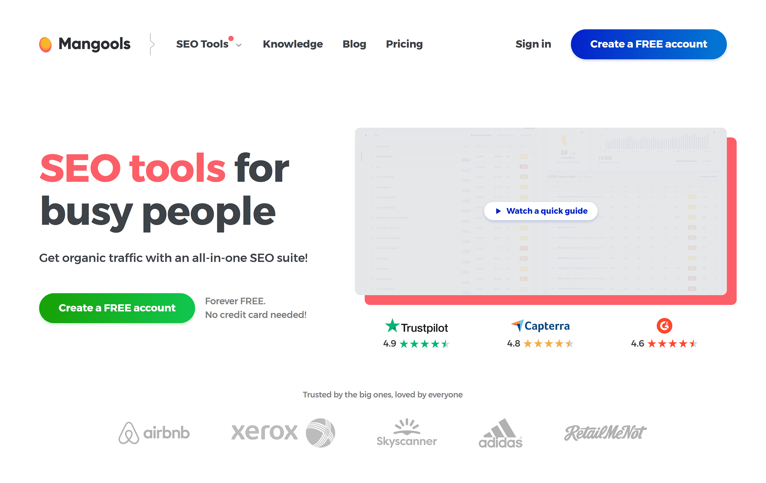 Mangools – Homepage Mangools – Homepage