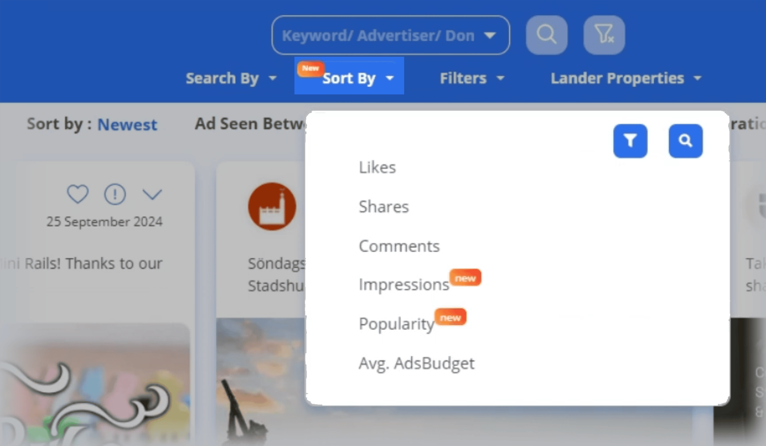 PowerAdSpy – Likes, Shares – Filter PowerAdSpy – Likes, Shares – Filter