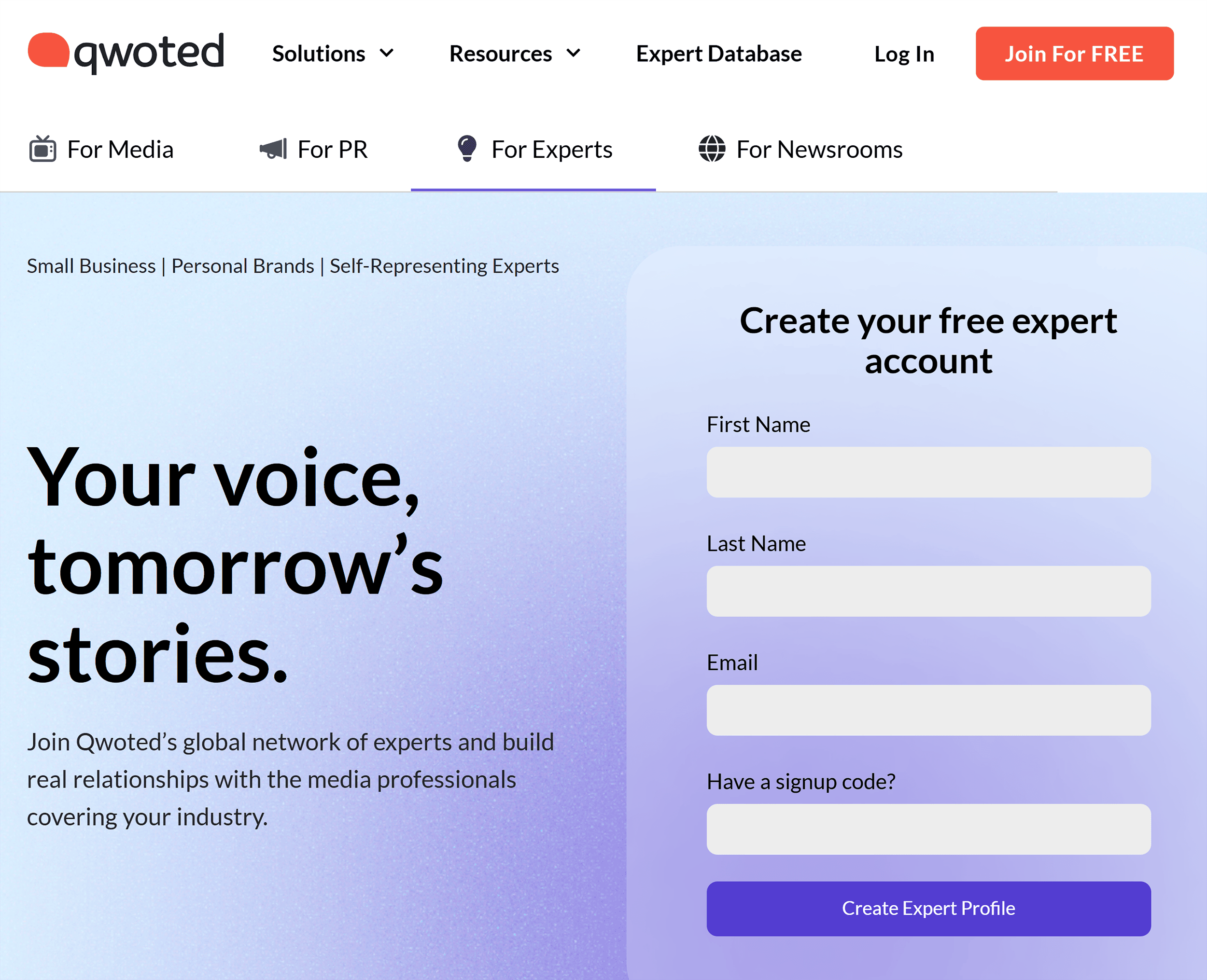 Qwoted – For SMB Personal Brands