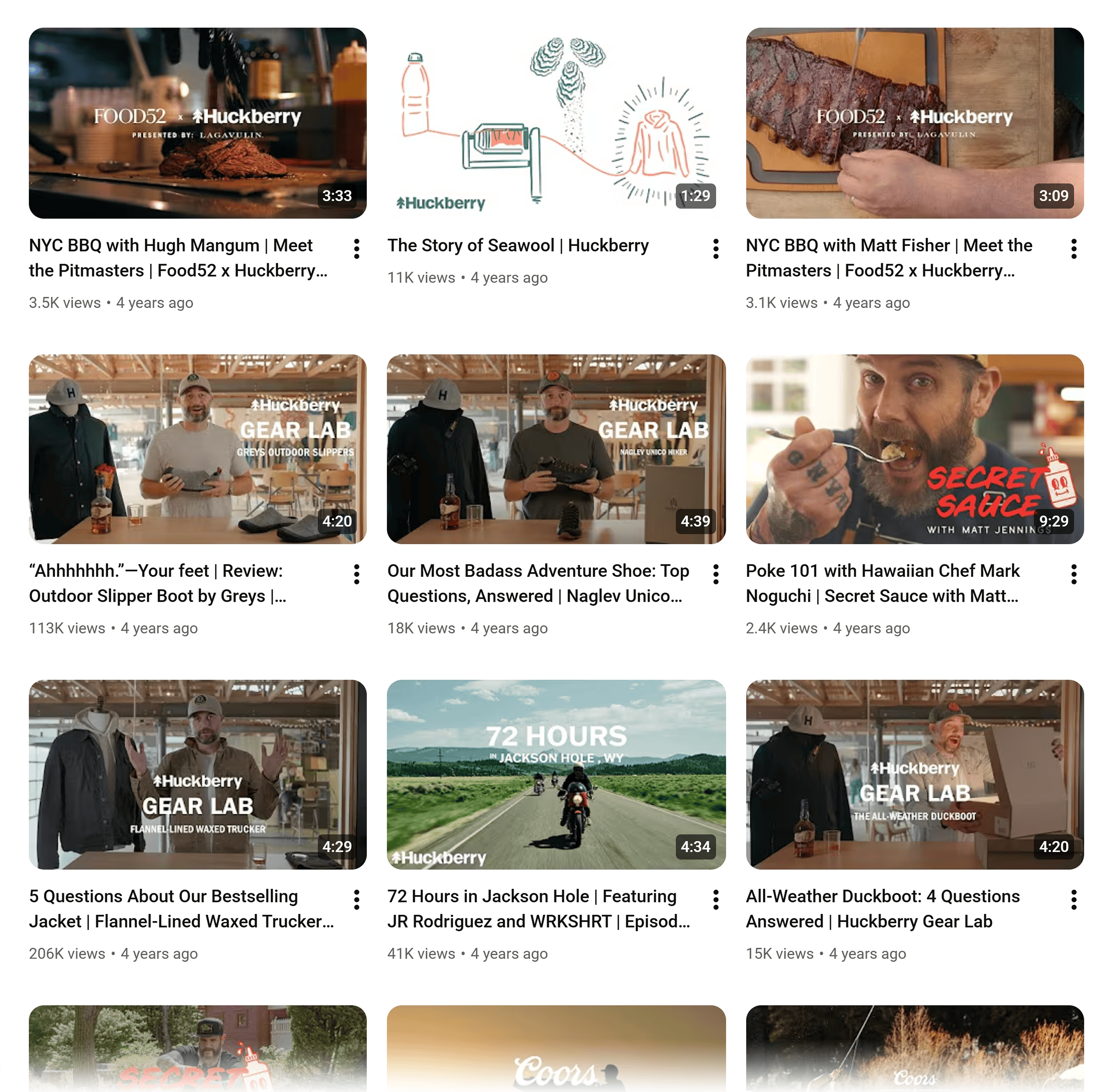 YouTube – Huckberry – Videos