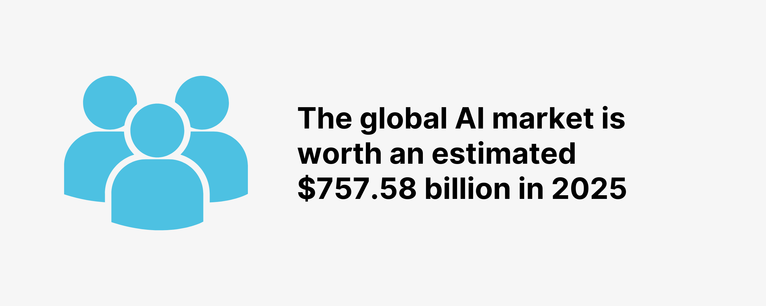 AI Market Size The global AI market is worth an estimated $757.58 billion in 2025