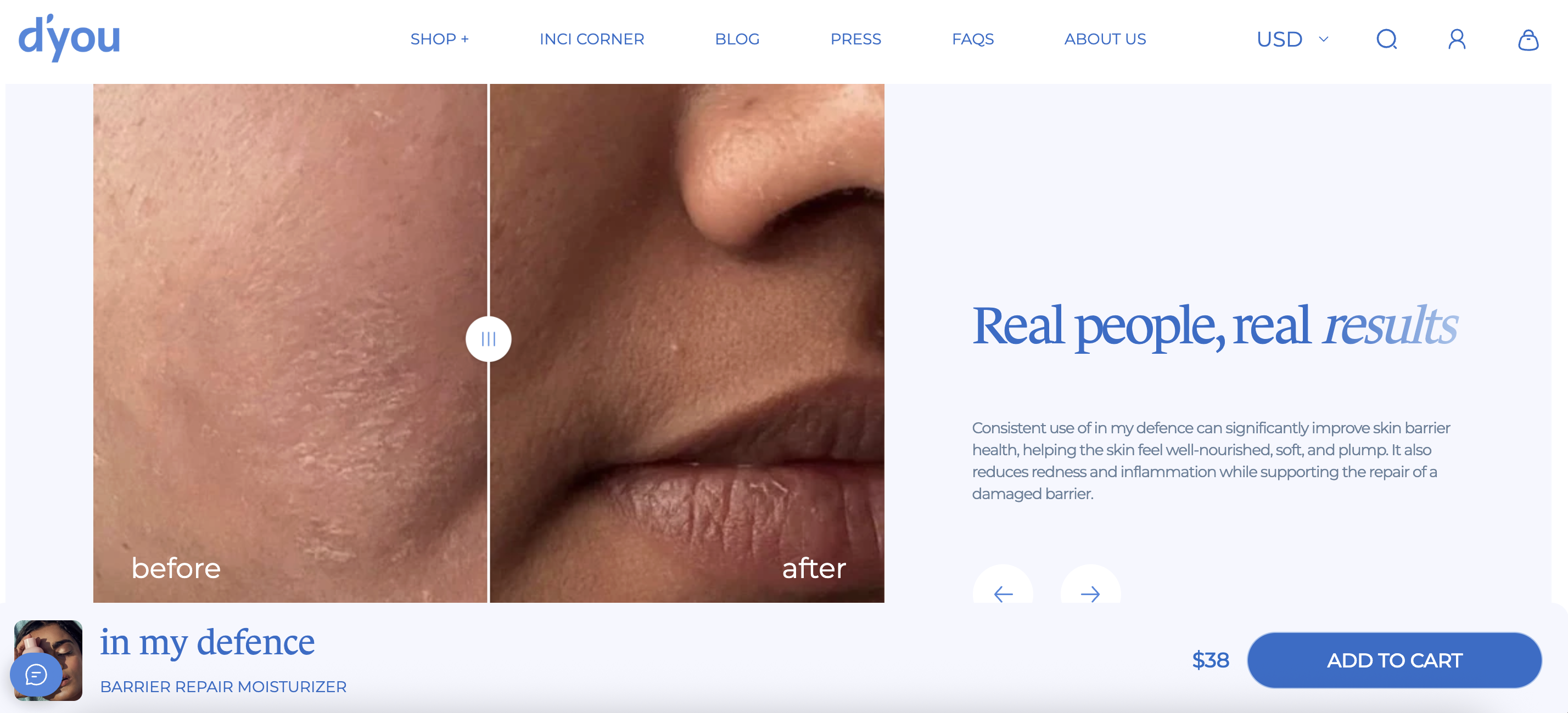 D'you results slider